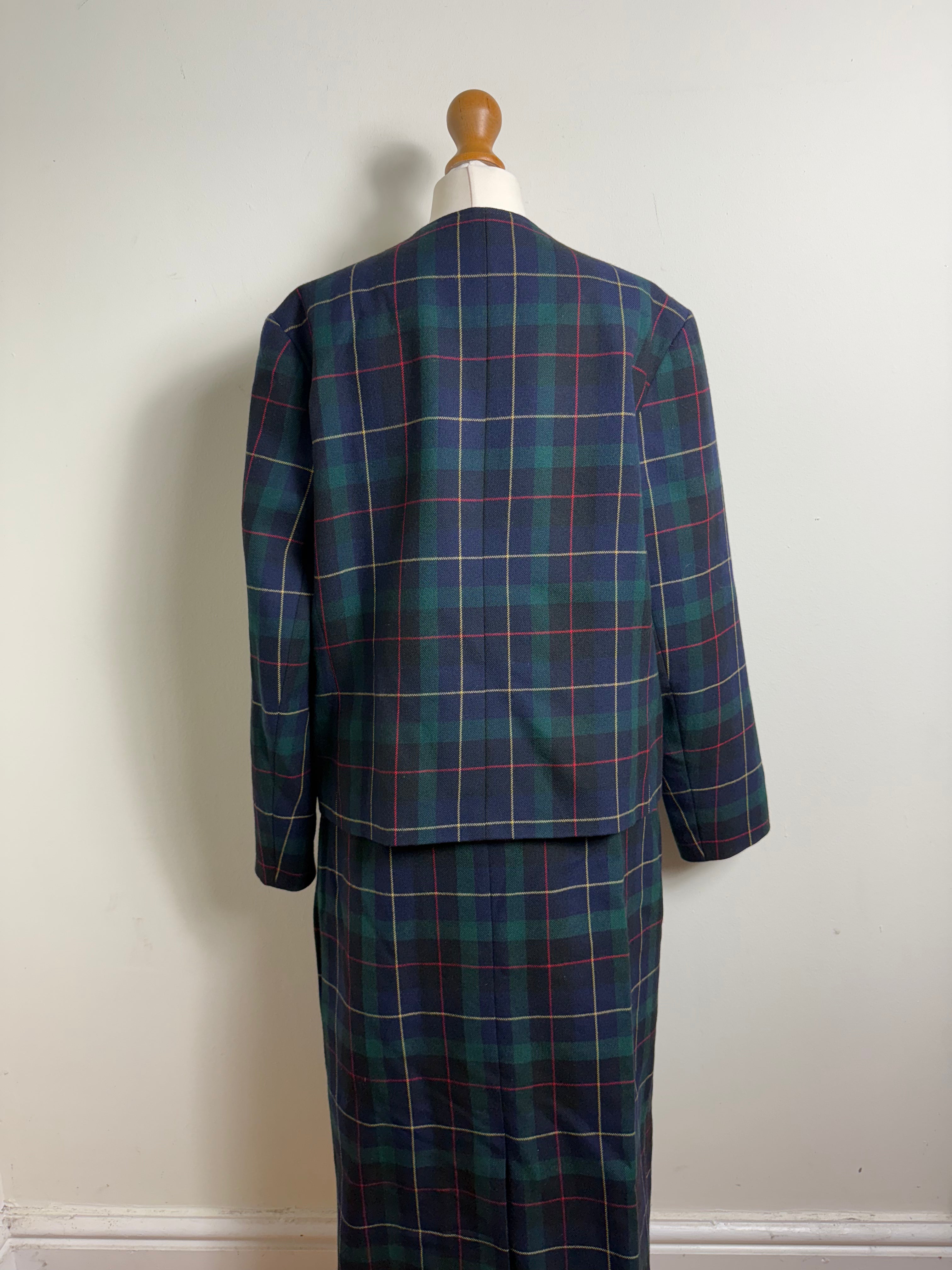 Avoca Collection Ireland Vintage Pure Wool Tartan Skirt Set
