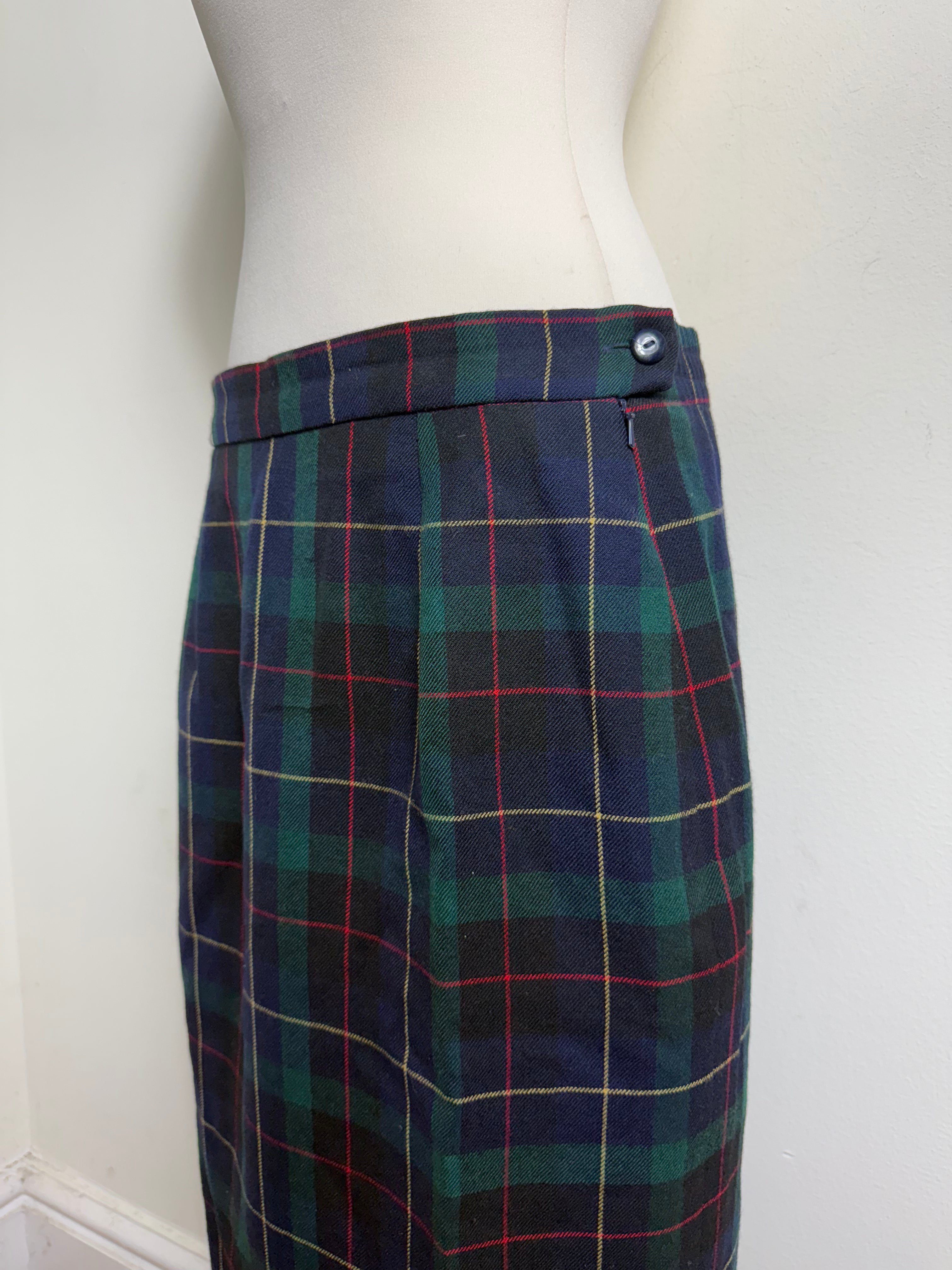 Avoca Collection Ireland Vintage Pure Wool Tartan Skirt Set