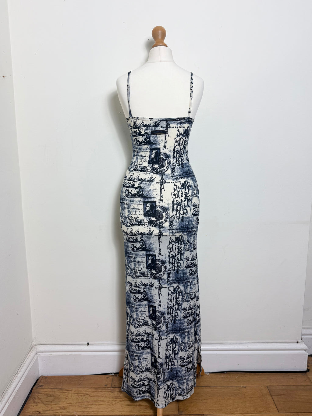 Jean Paul Gaultier 90's Postcard Print Maxi Dress