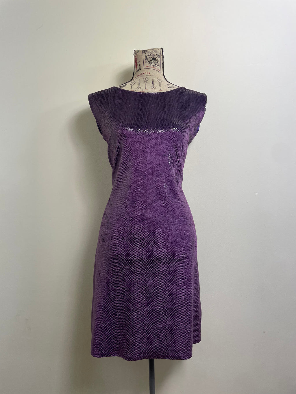 Blumarine Blugirl Purple Snakeskin Mini Dress