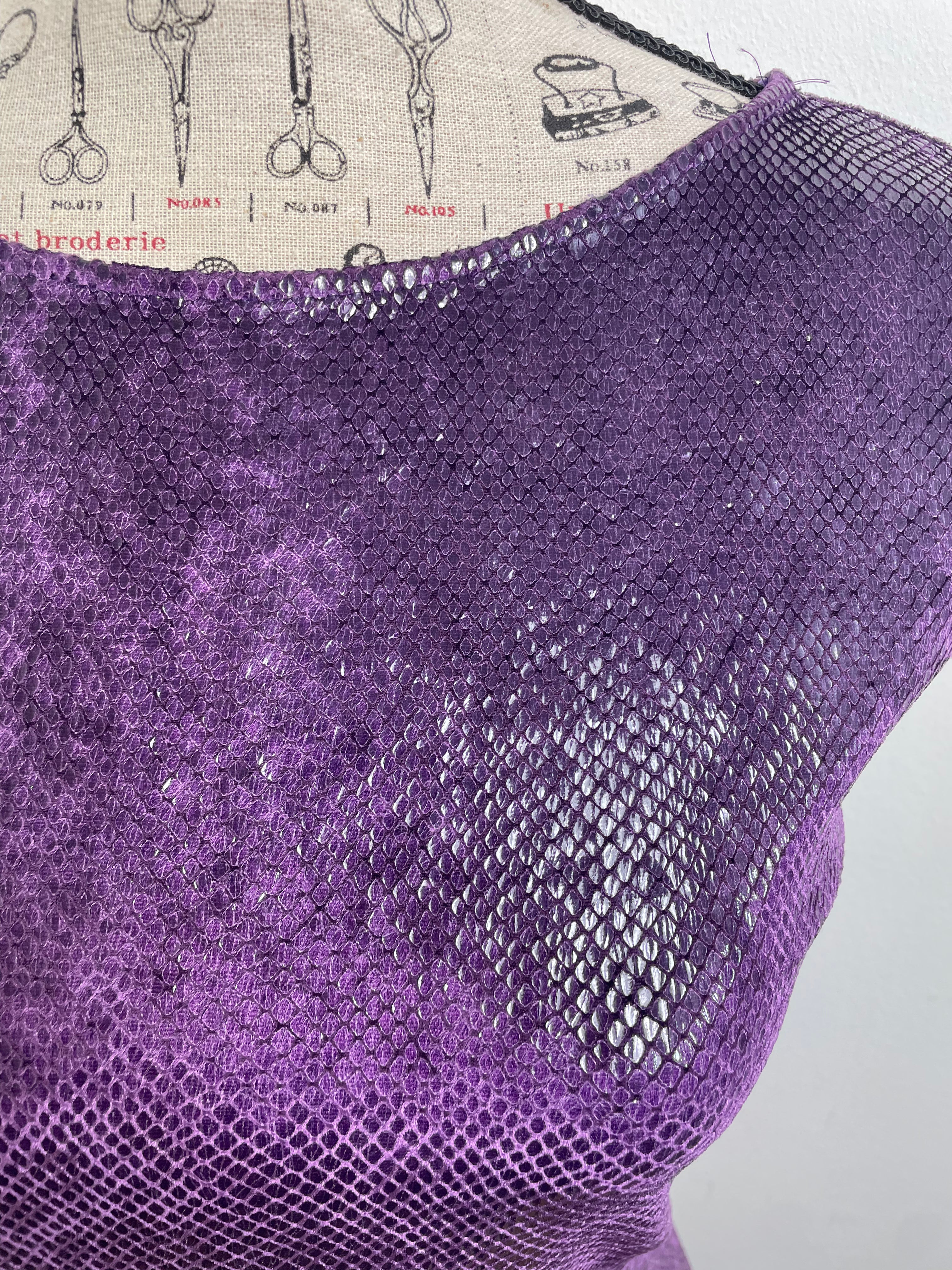 Blumarine Blugirl Purple Snakeskin Mini Dress