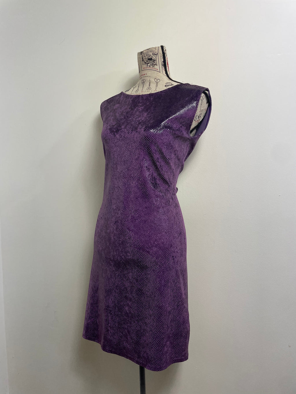 Blumarine Blugirl Purple Snakeskin Mini Dress