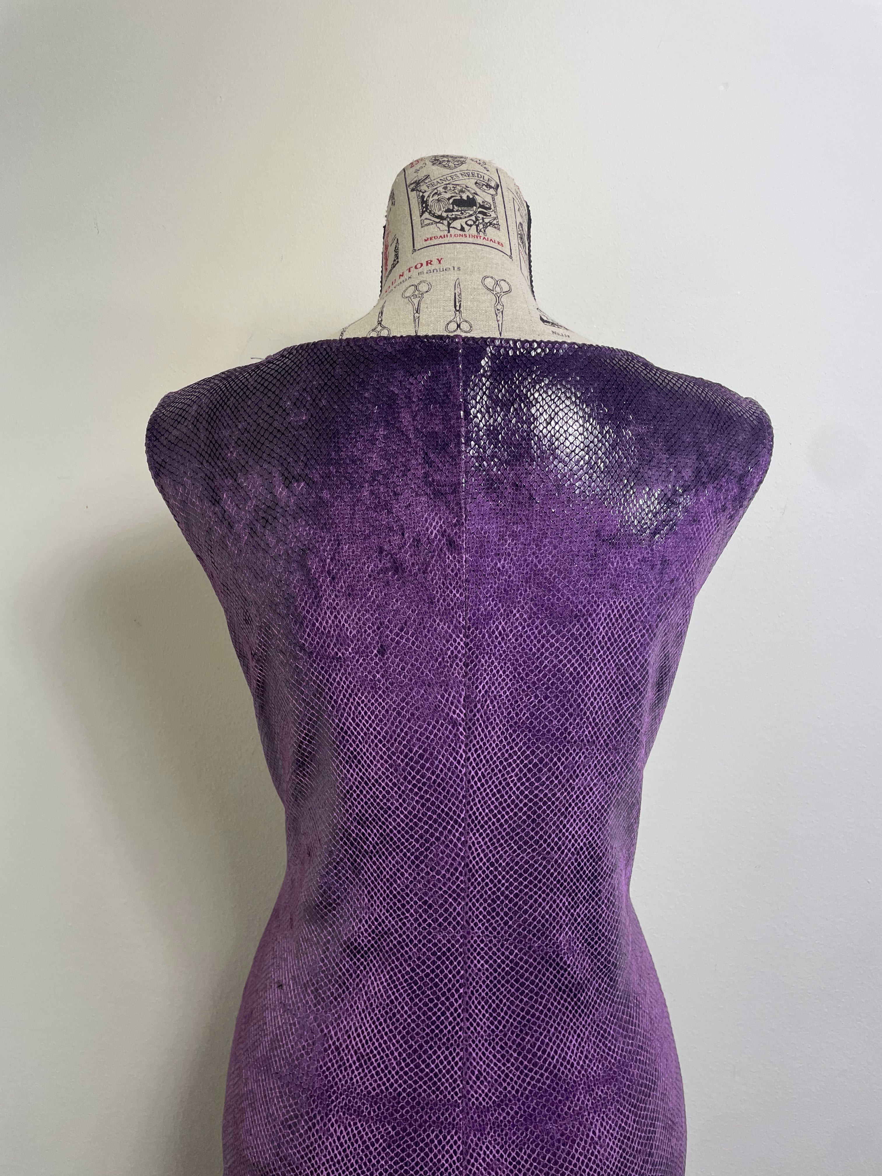 Blumarine Blugirl Purple Snakeskin Mini Dress