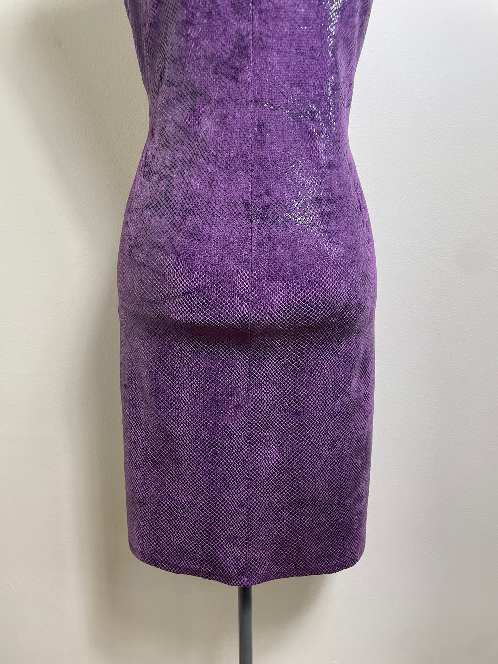 Blumarine Blugirl Purple Snakeskin Mini Dress