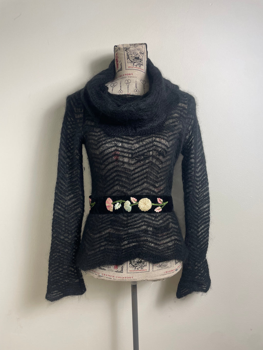 Blumarine Fall 2002 Black Mohair Jumper