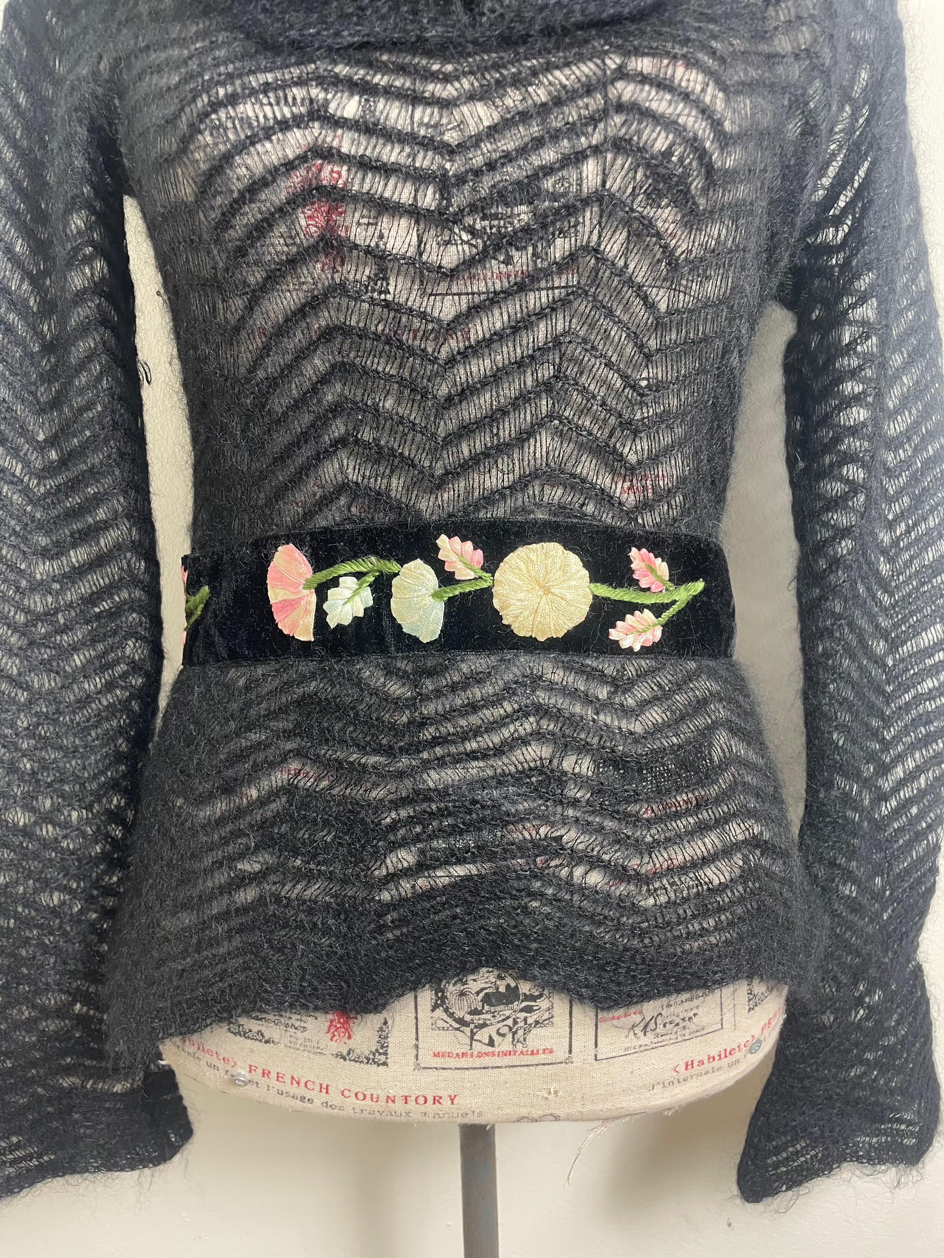 Blumarine Fall 2002 Black Mohair Jumper