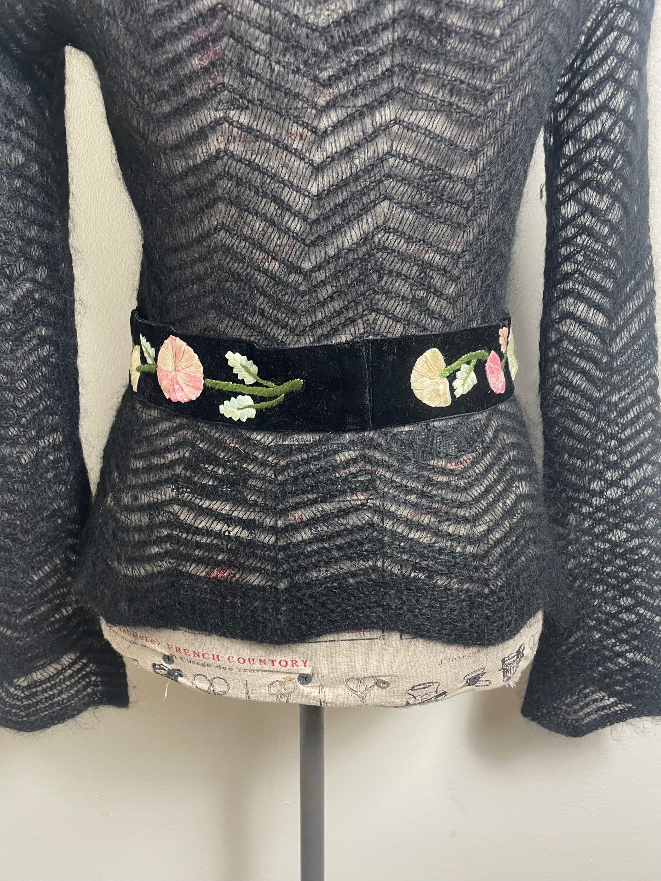 Blumarine Fall 2002 Black Mohair Jumper