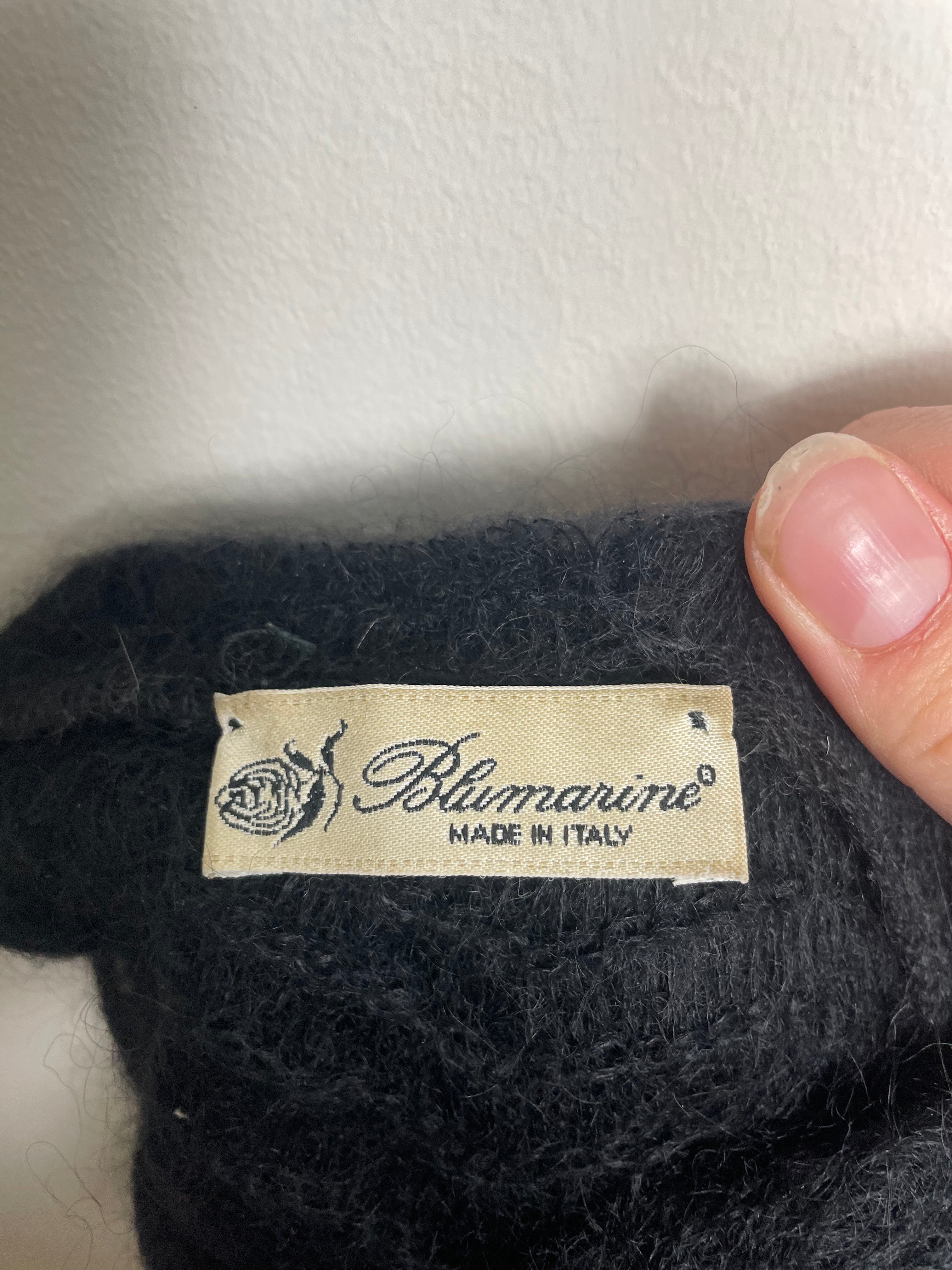 Blumarine Fall 2002 Black Mohair Jumper