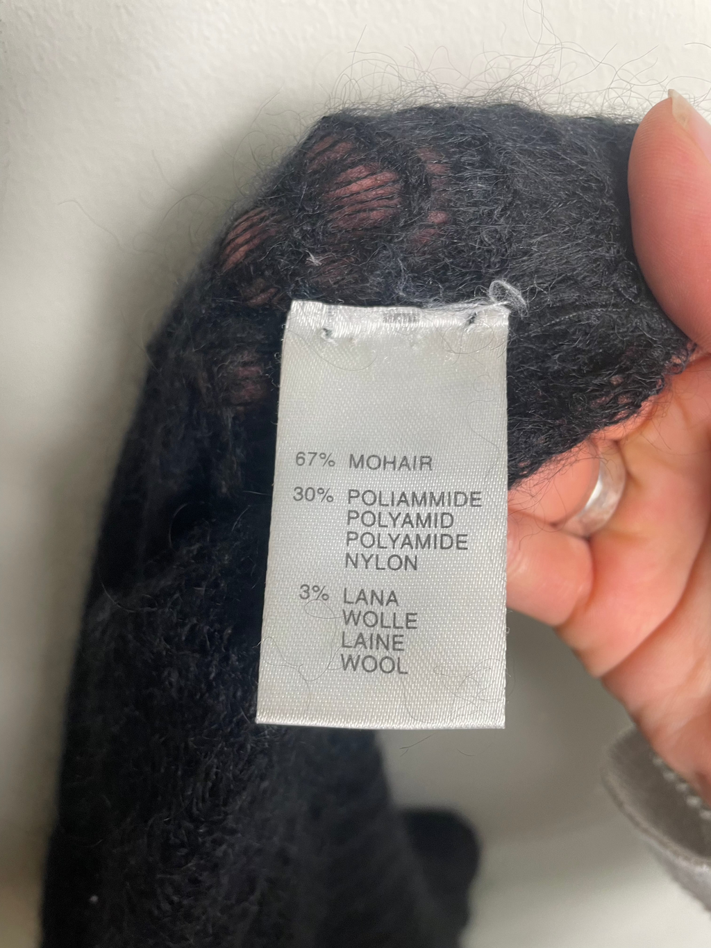 Blumarine Fall 2002 Black Mohair Jumper