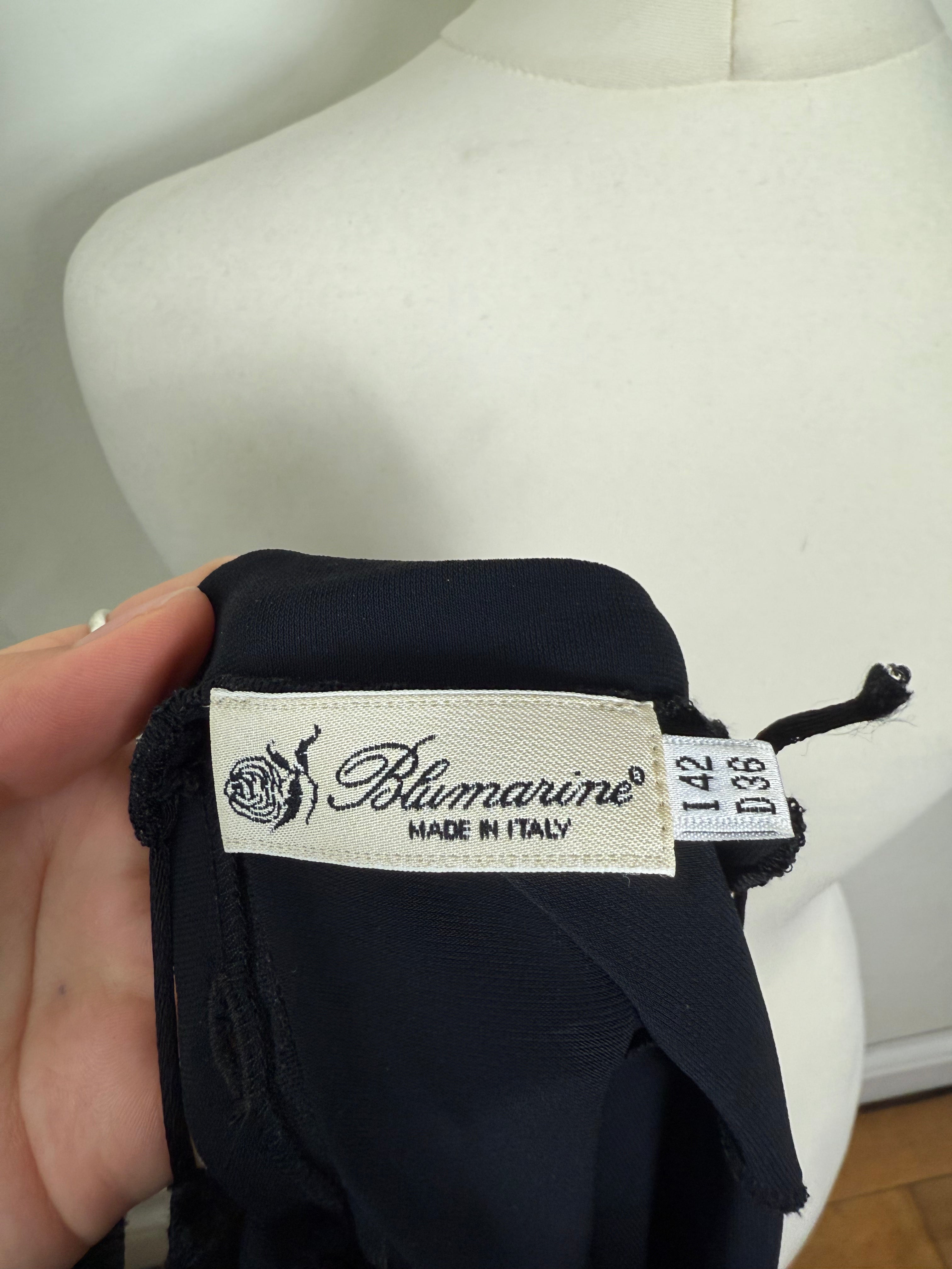 Blumarine Vintage Black Embroidered Cami