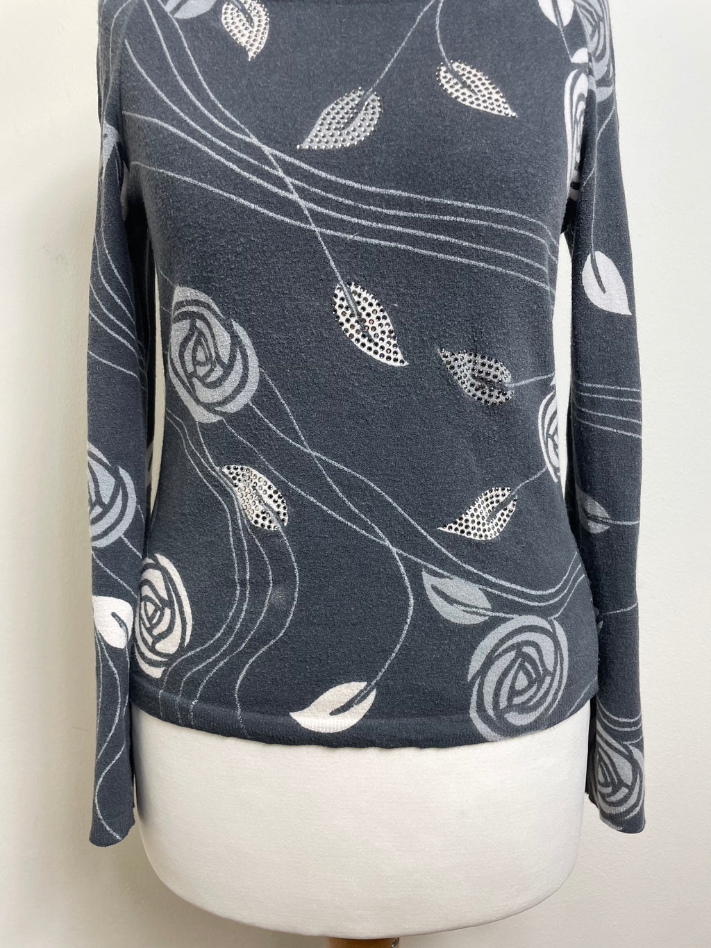 Blumarine Vintage Grey Cardigan and Top Twin Set