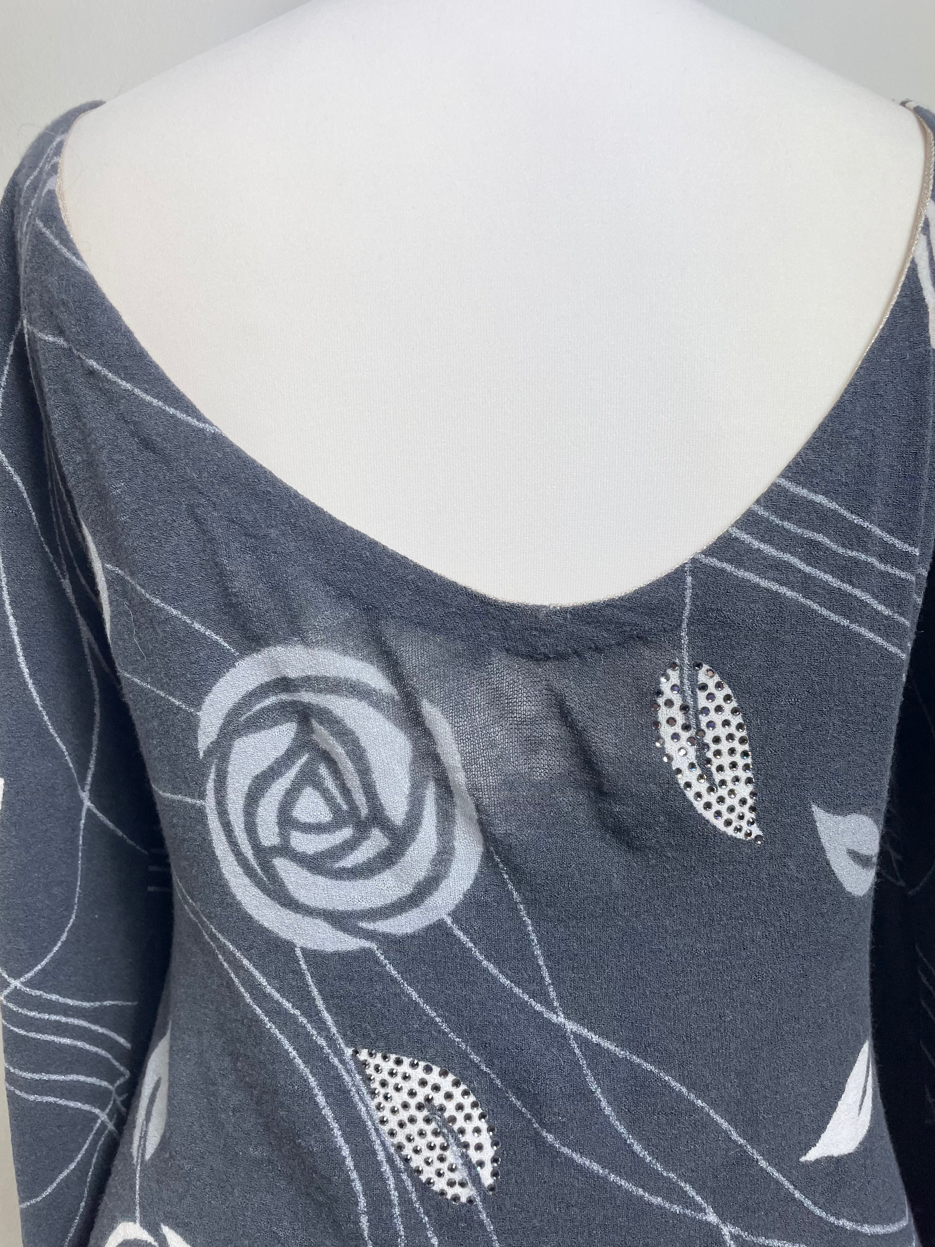 Blumarine Vintage Grey Cardigan and Top Twin Set