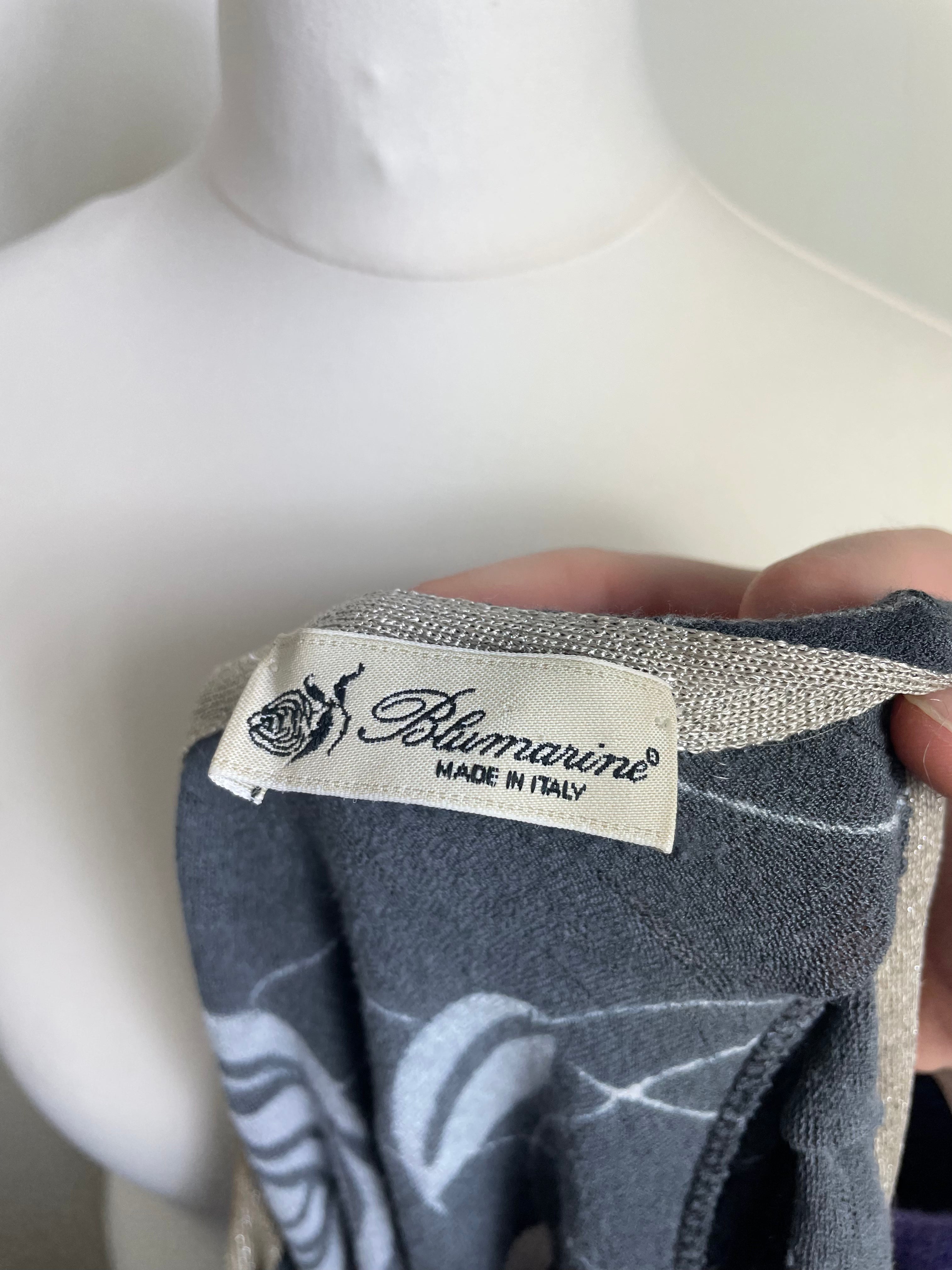Blumarine Vintage Grey Cardigan and Top Twin Set