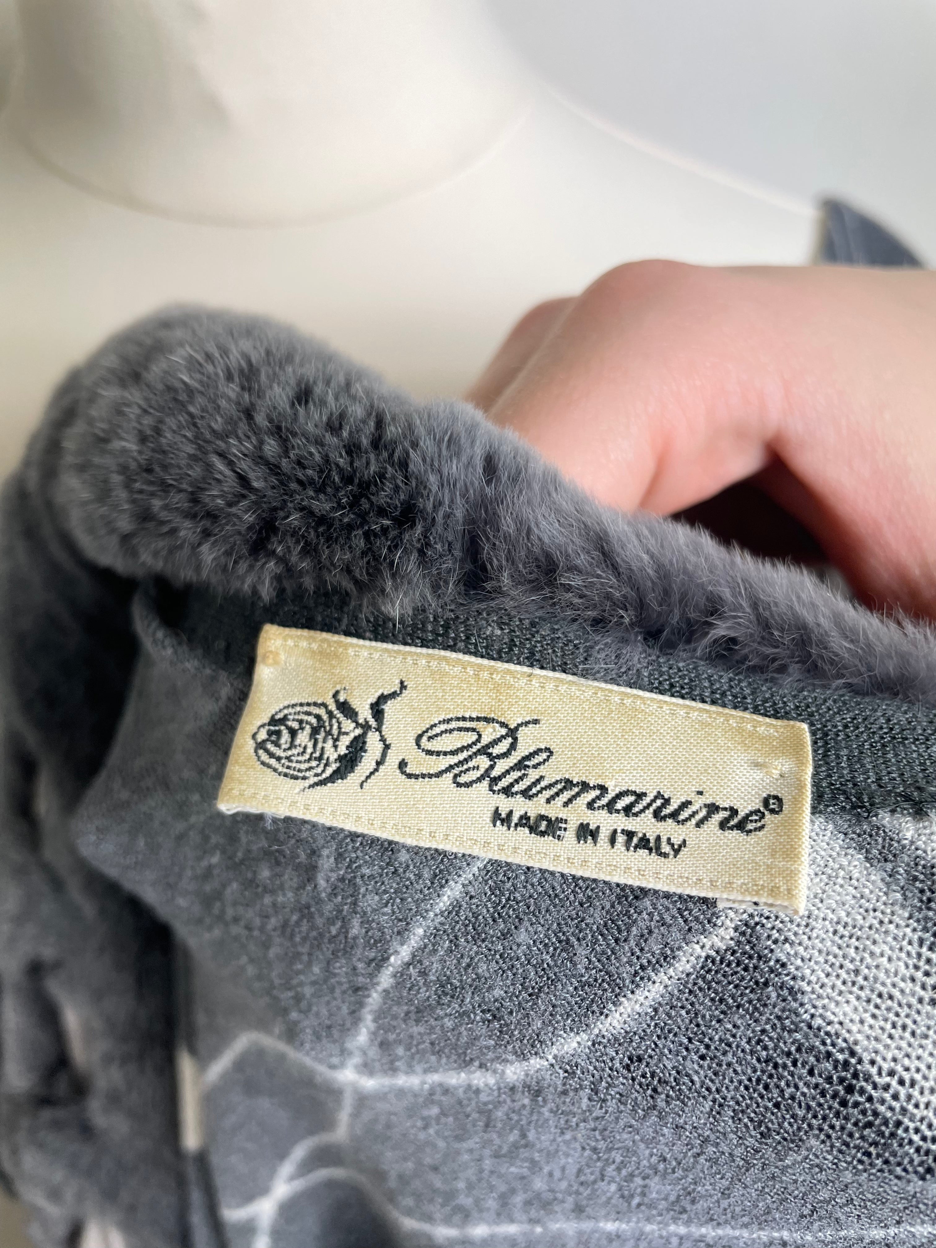 Blumarine Vintage Grey Cardigan and Top Twin Set