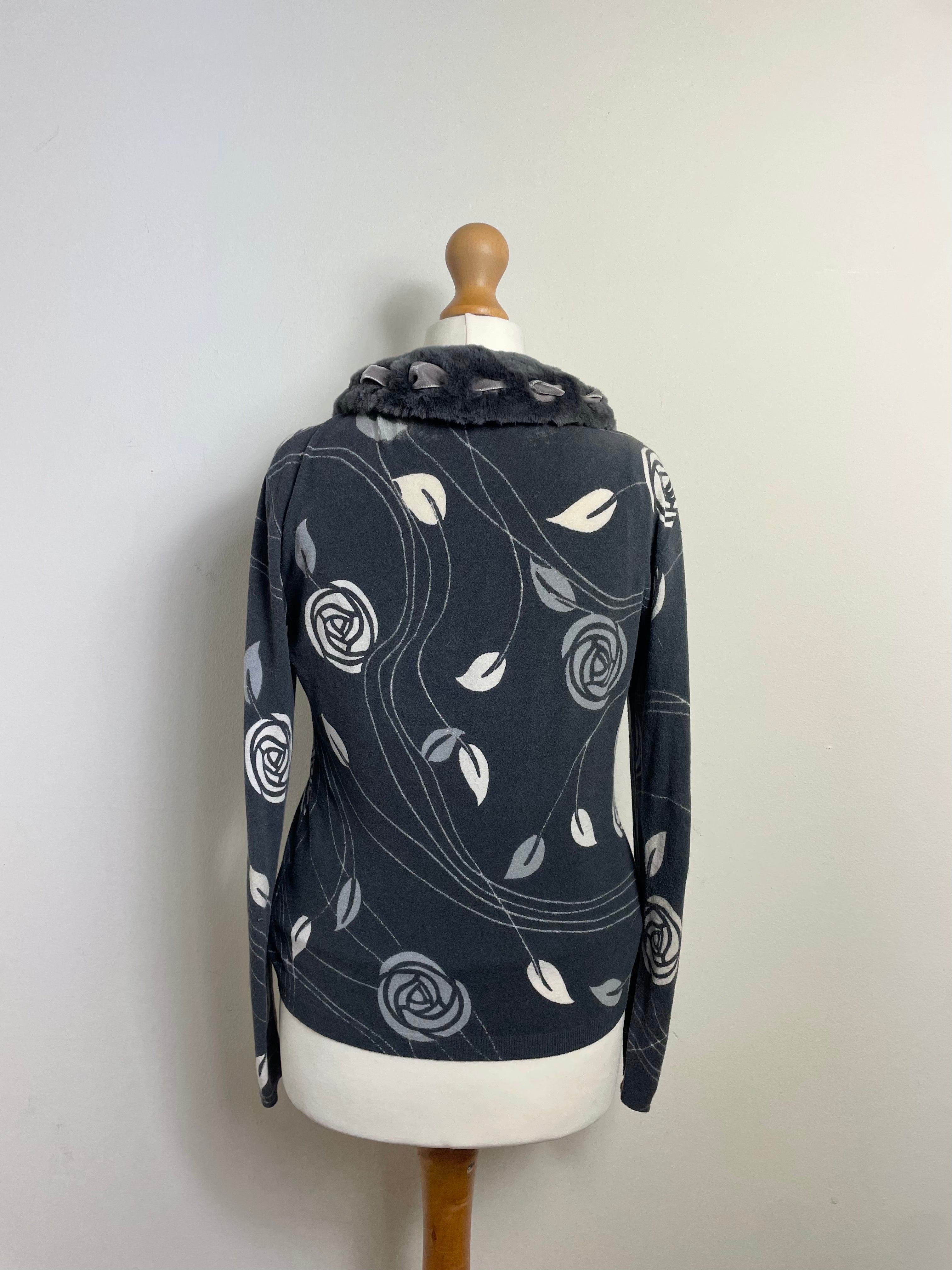 Blumarine Vintage Grey Cardigan and Top Twin Set
