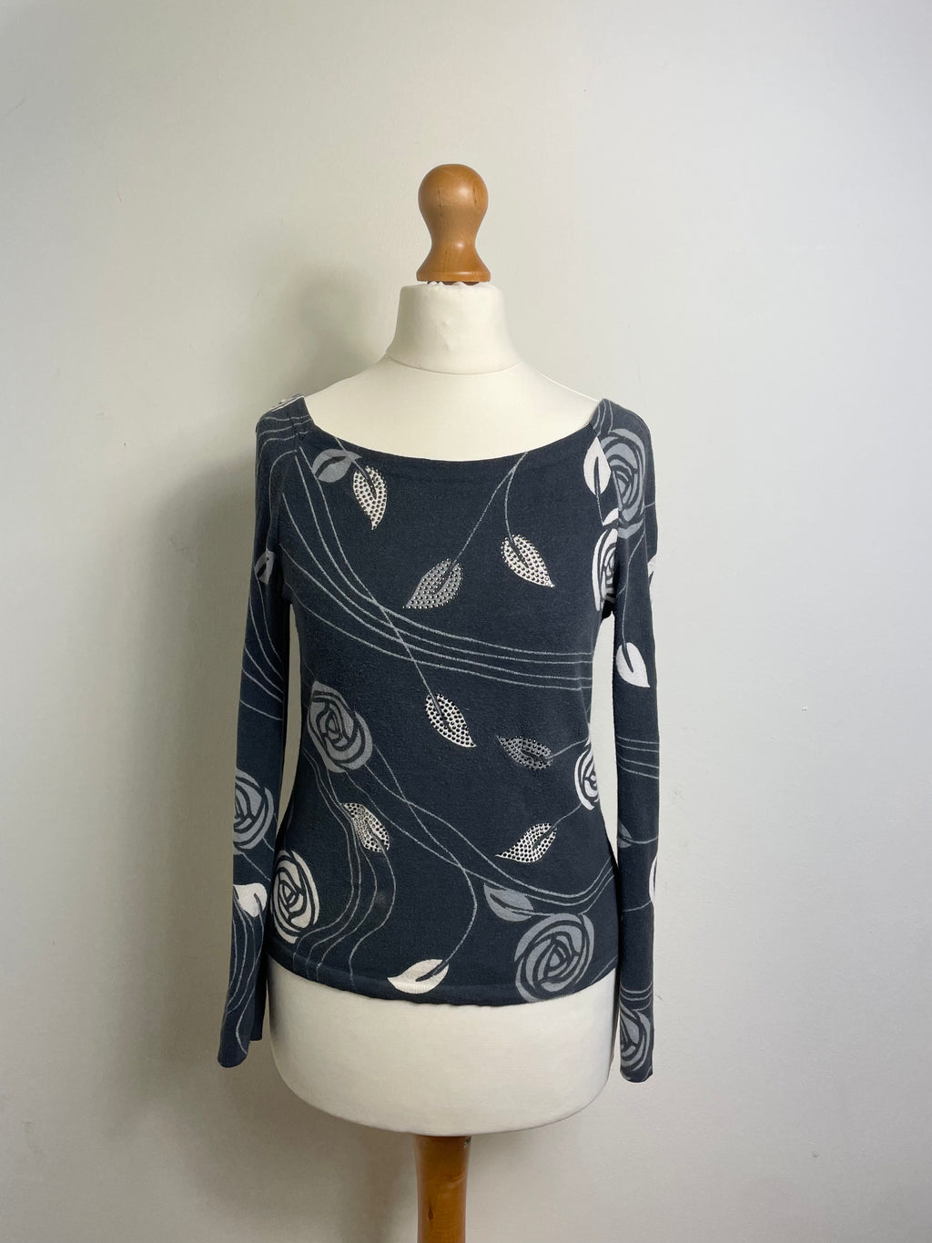 Blumarine Vintage Grey Cardigan and Top Twin Set