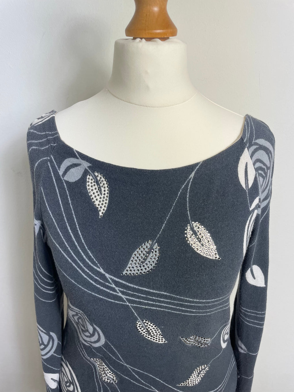 Blumarine Vintage Grey Cardigan and Top Twin Set