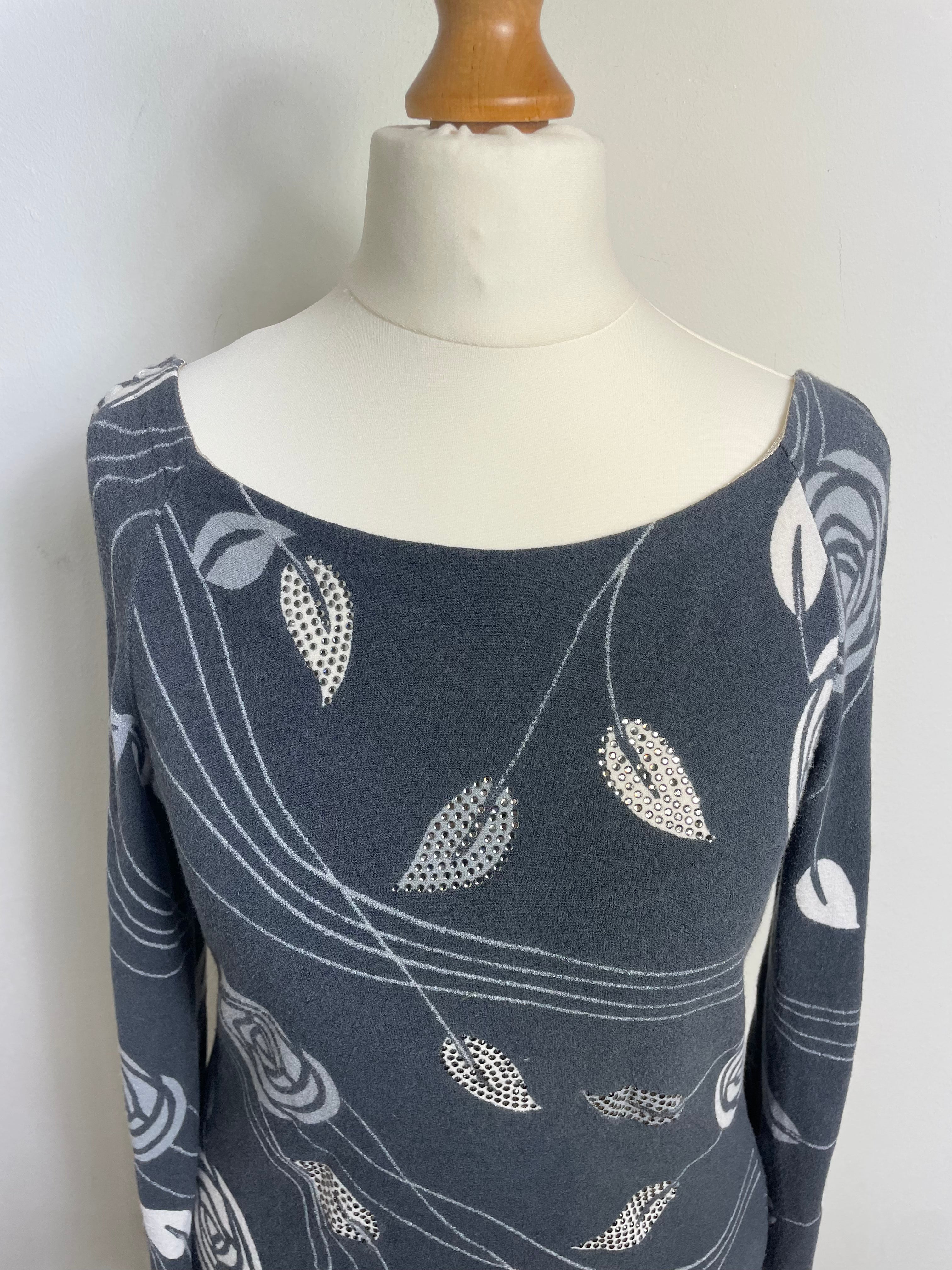Blumarine Vintage Grey Cardigan and Top Twin Set