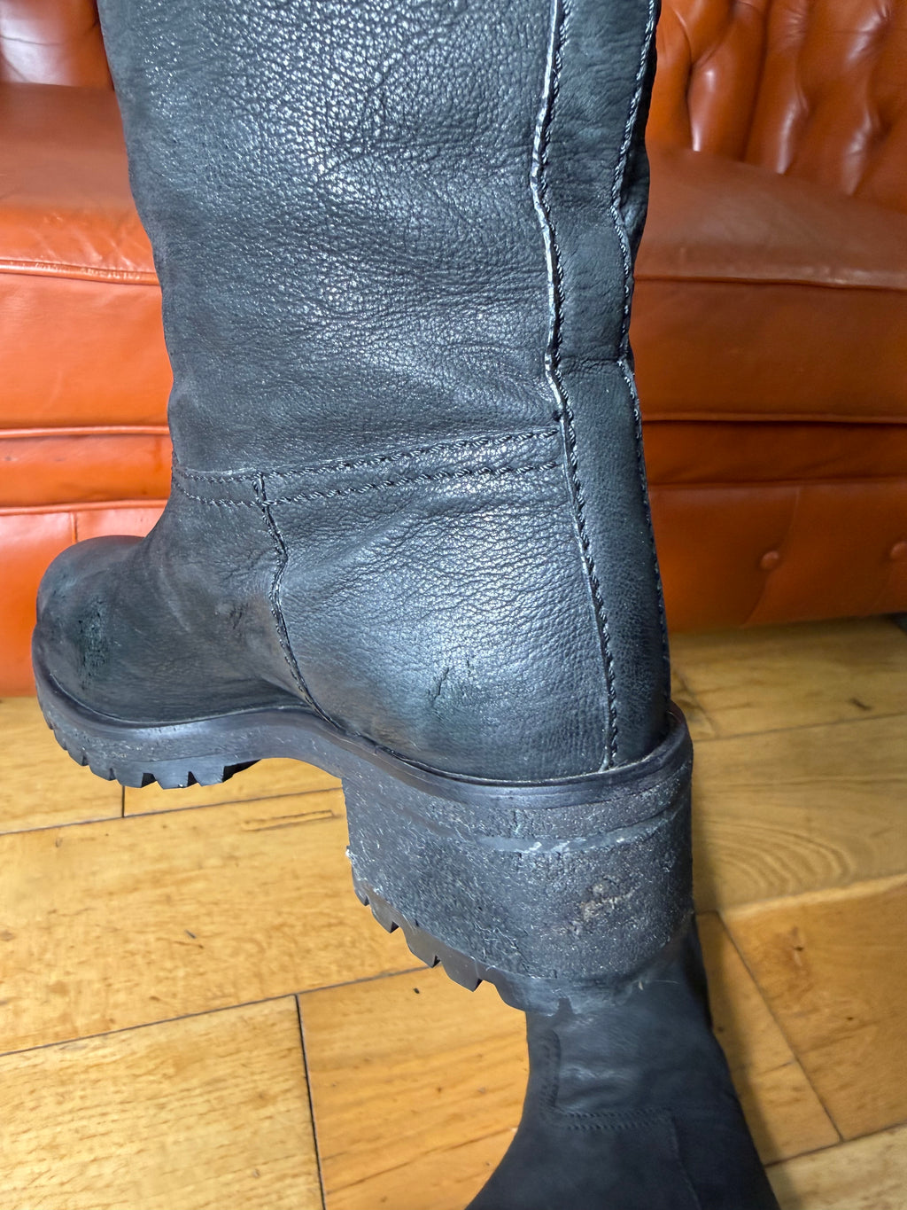 Prada Black Leather Boots