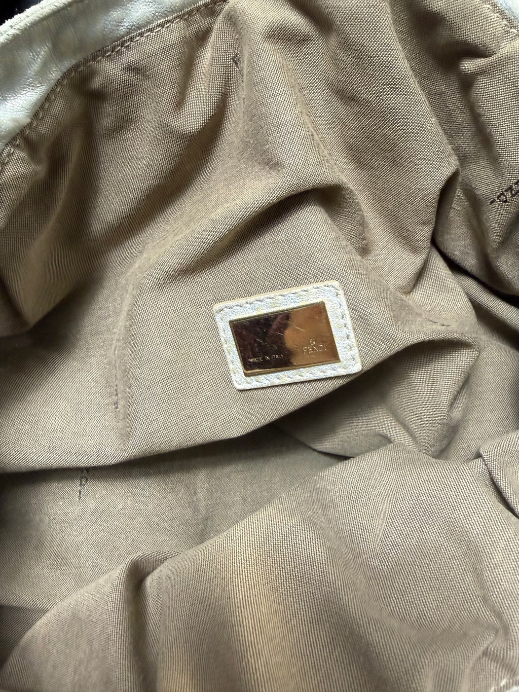 Fendi Gold & Silver Metallic Nappa Spy Bag