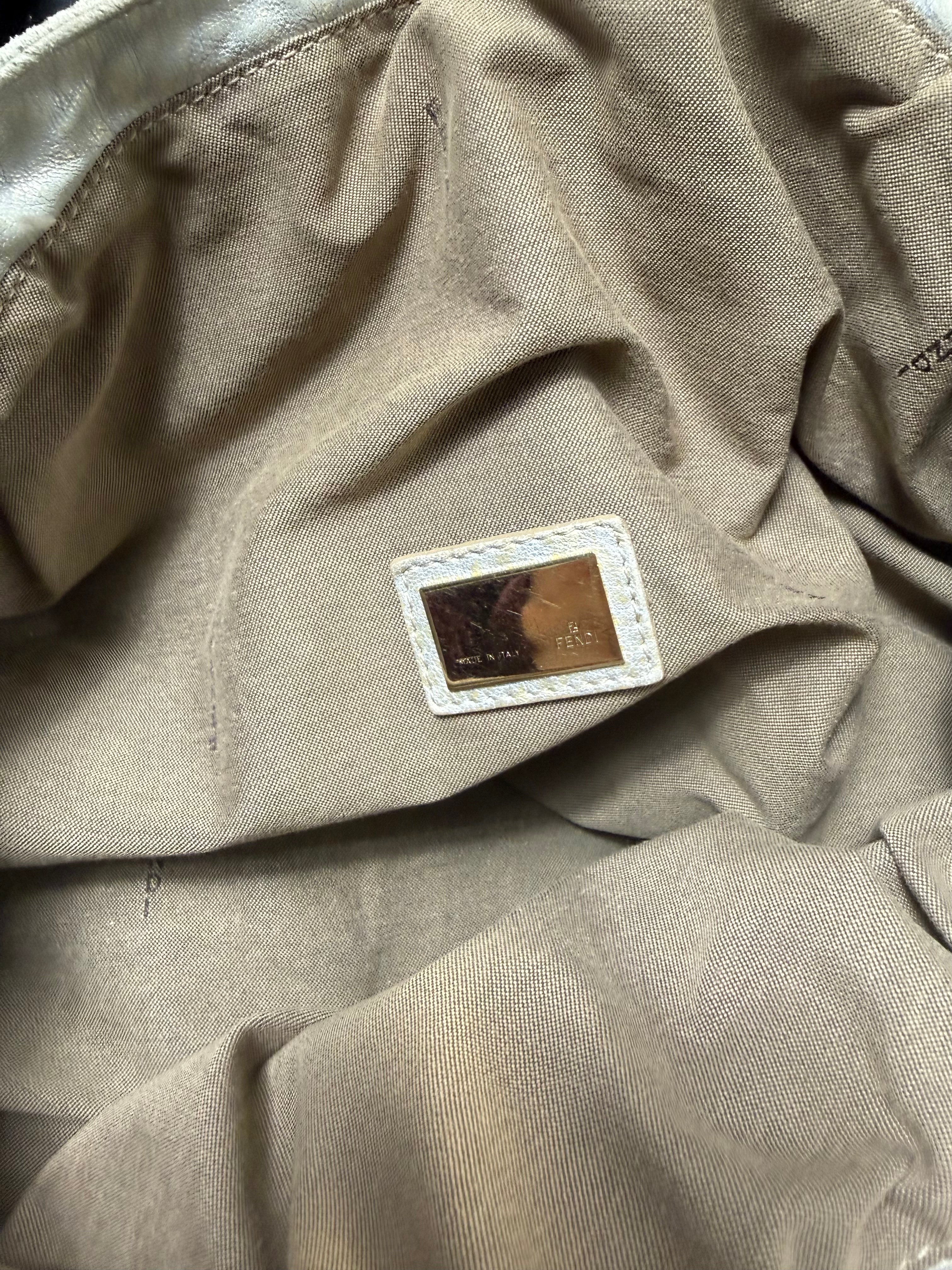 Fendi Gold & Silver Metallic Nappa Spy Bag