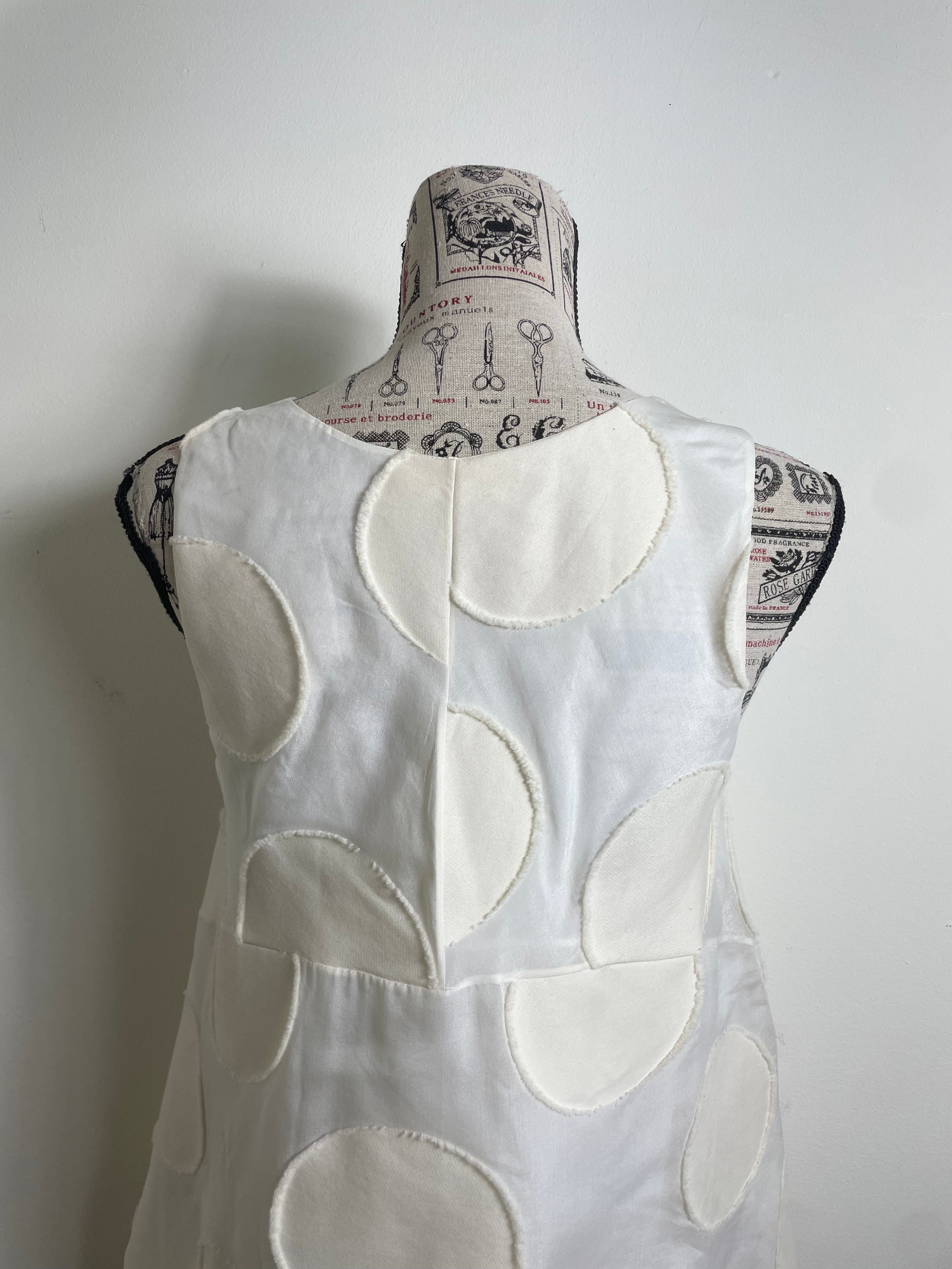 Chloé Cream Polka Dot A-Line Swing Tank Top