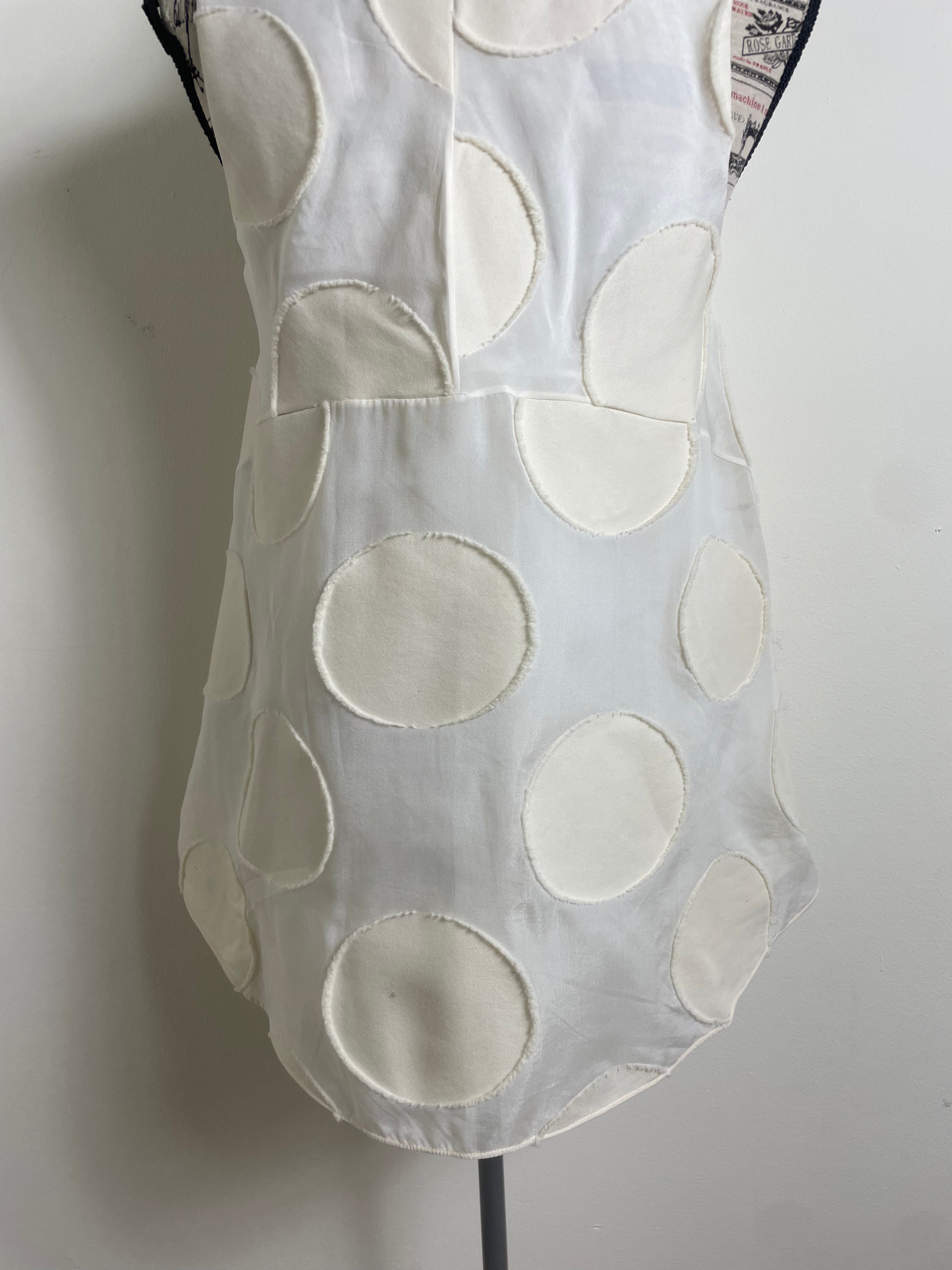Chloé Cream Polka Dot A-Line Swing Tank Top