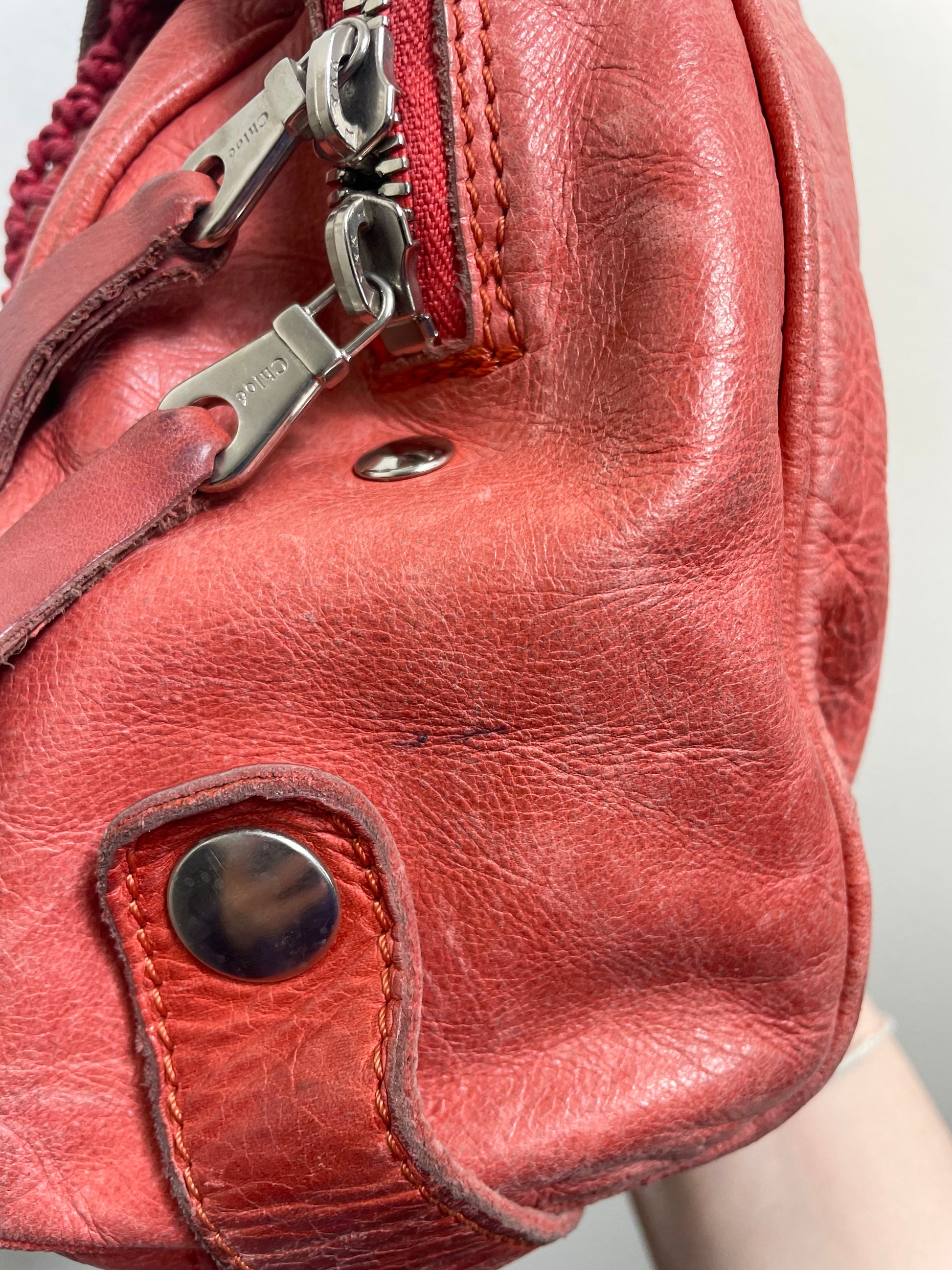 Chloe Silverado Vintage Coral Shoulder Bag