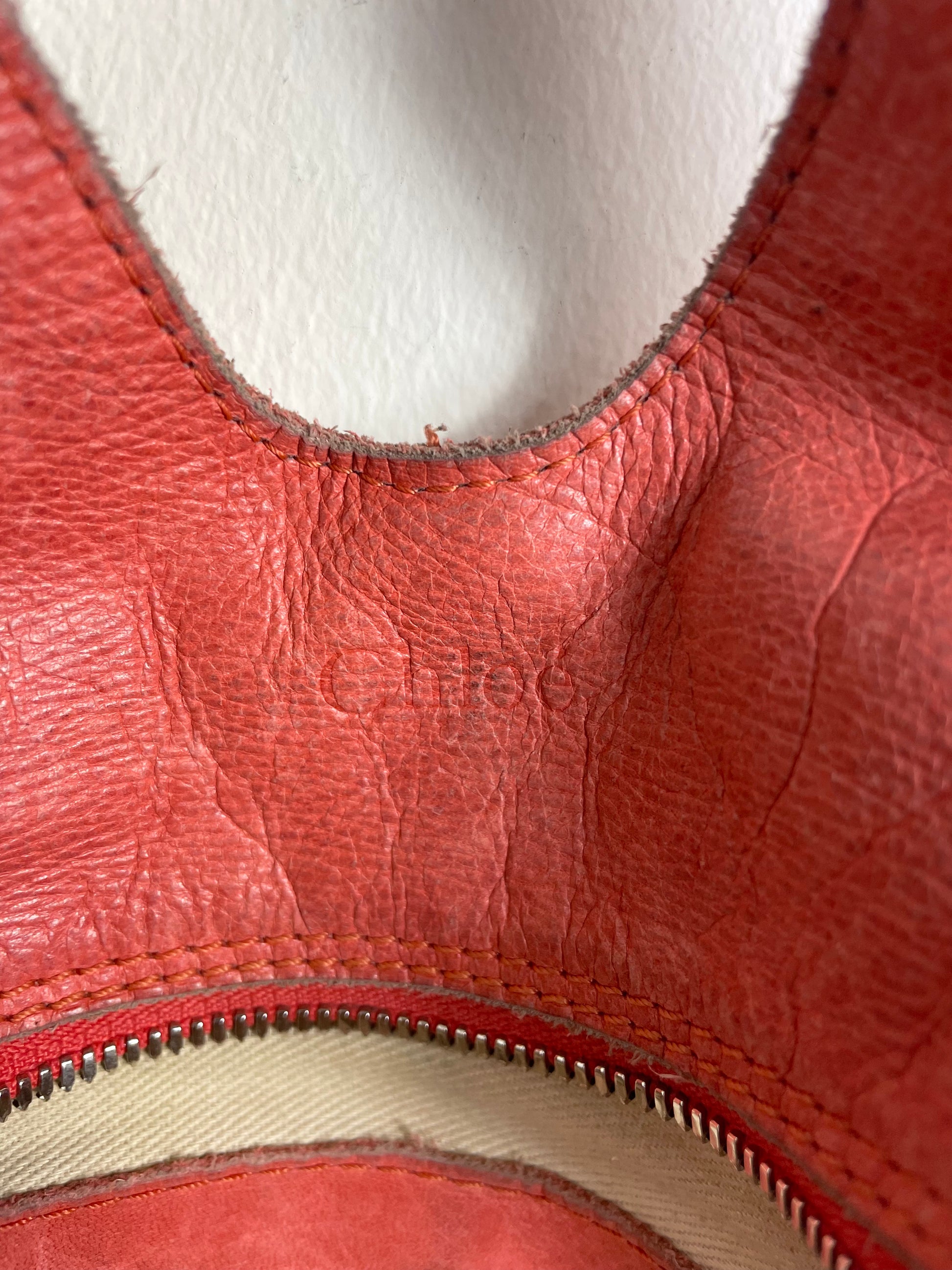 Chloe Silverado Vintage Coral Shoulder Bag