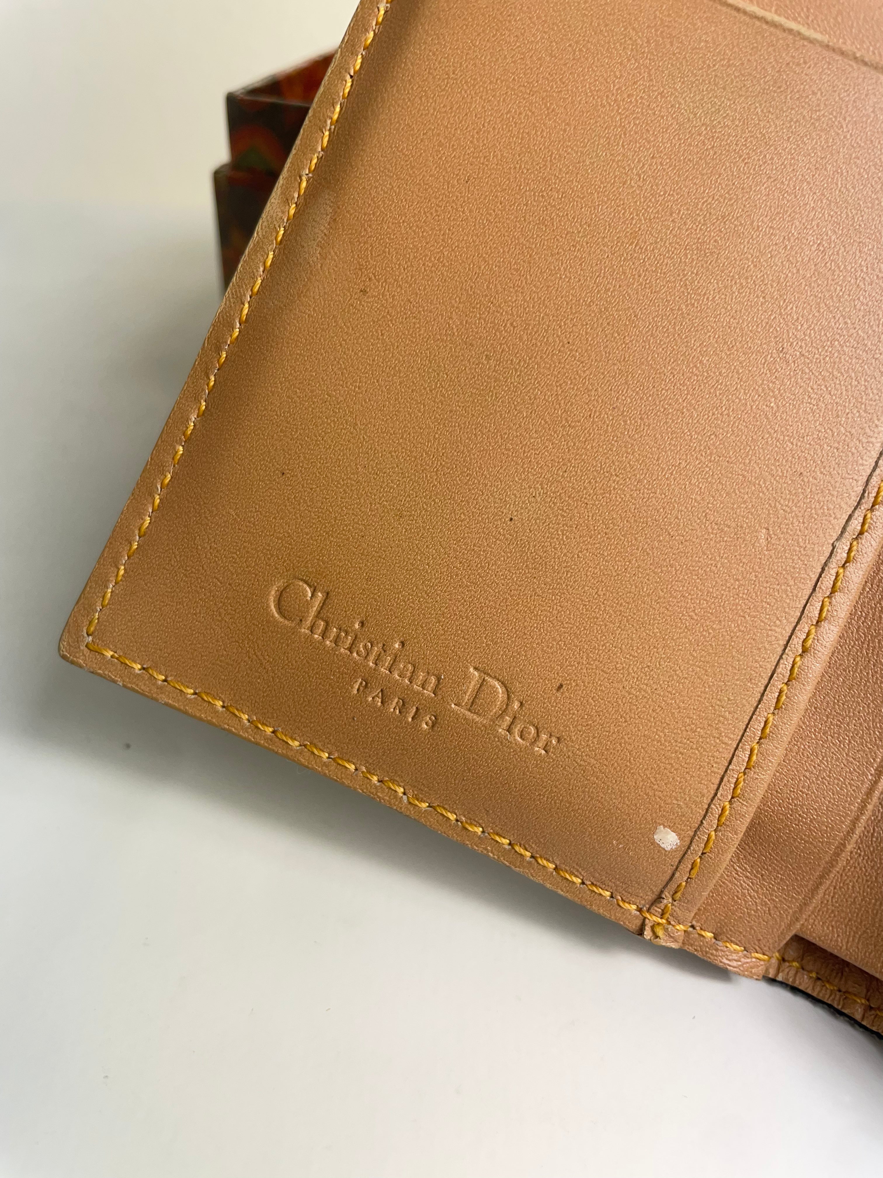 Christian Dior 2001 Vintage Denim Saddle Trifold Wallet