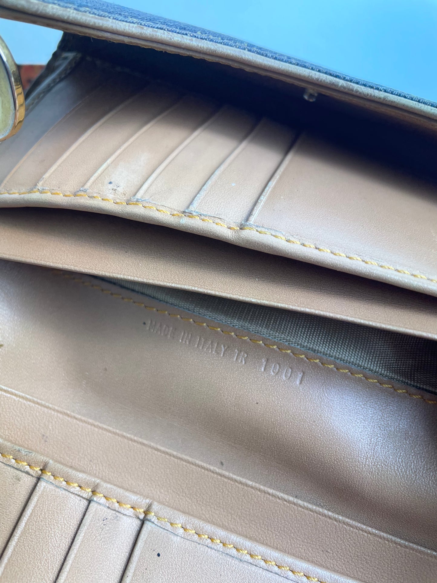 Christian Dior 2001 Vintage Denim Saddle Trifold Wallet