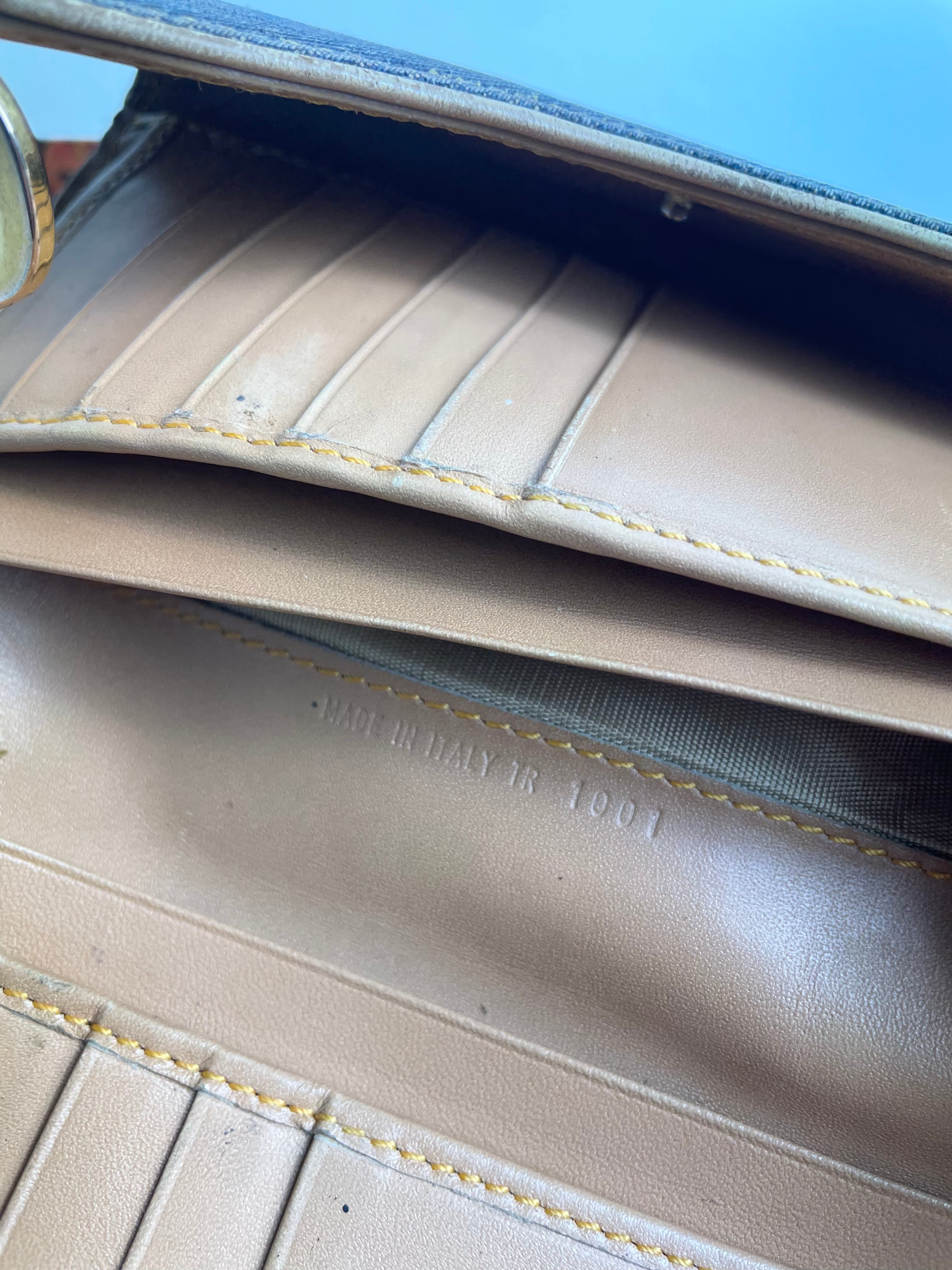 Christian Dior 2001 Vintage Denim Saddle Trifold Wallet