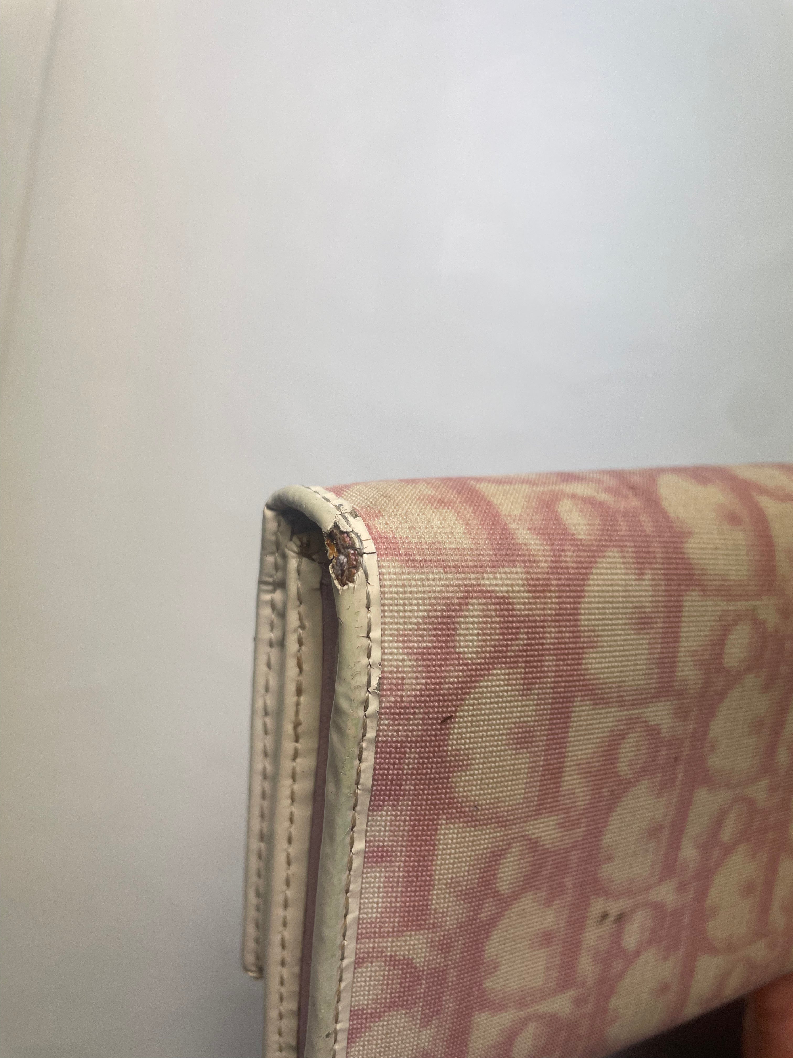 Christian Dior Pink '1' Monogram Canvas Purse / Wallet