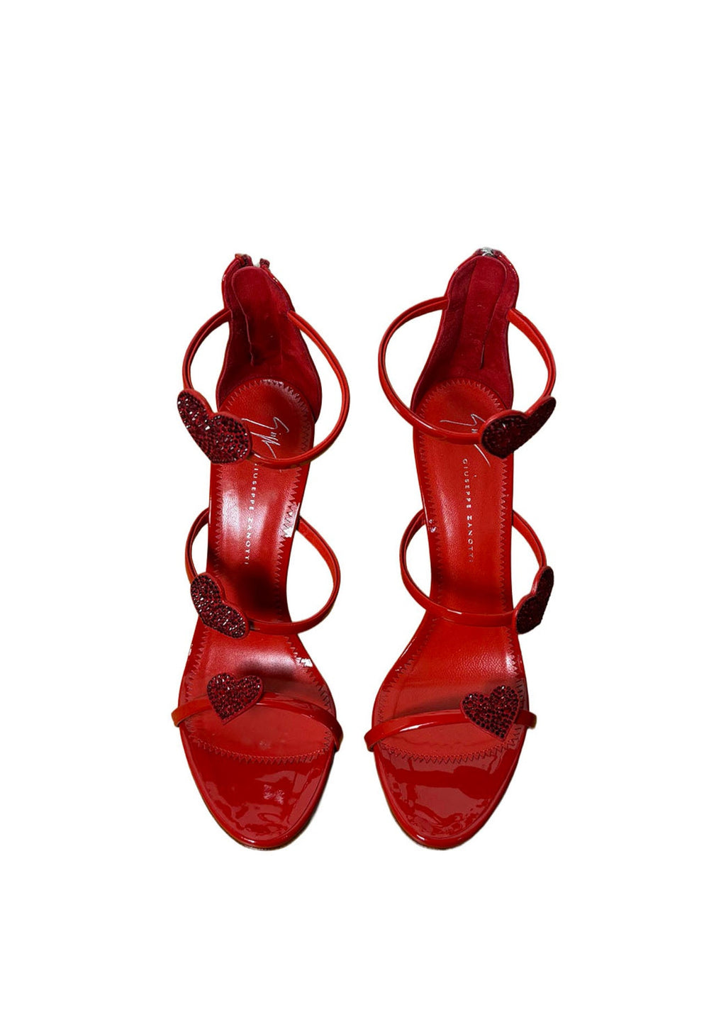 Giuseppe Zanotti Patent Leather Heart Heels