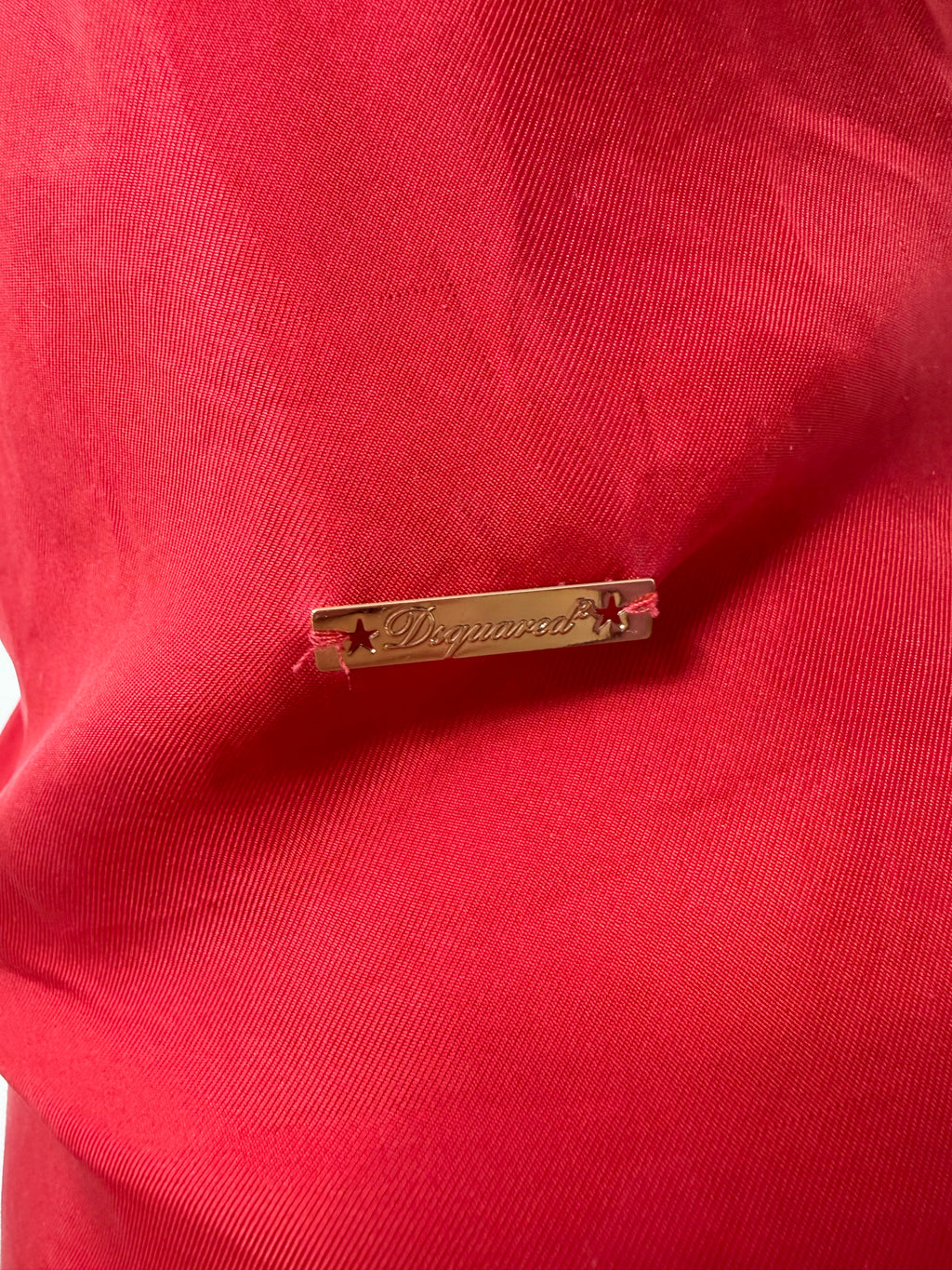 Dsqaured2 2000's Red Halter-neck Backless Satin Top