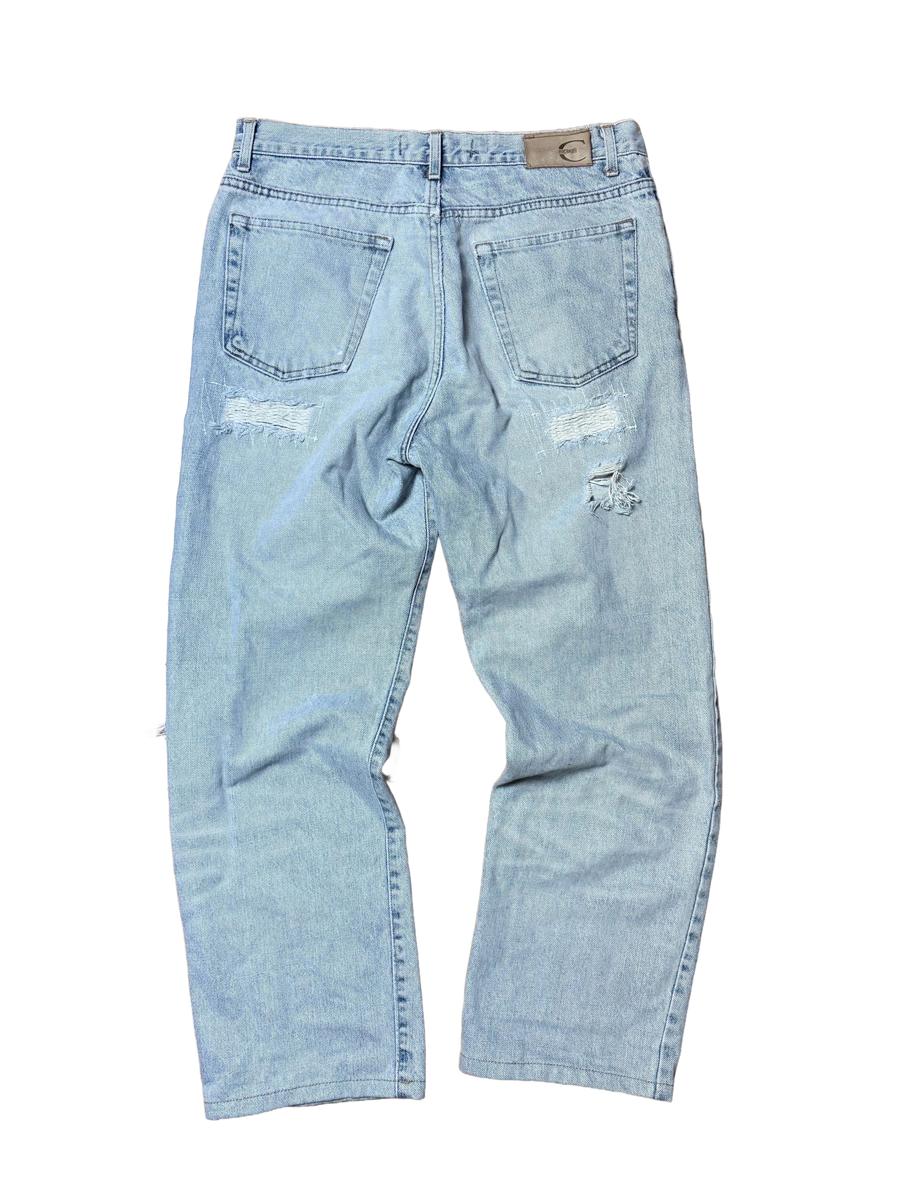 Just Cavalli Light Wash Ripped Jeans
