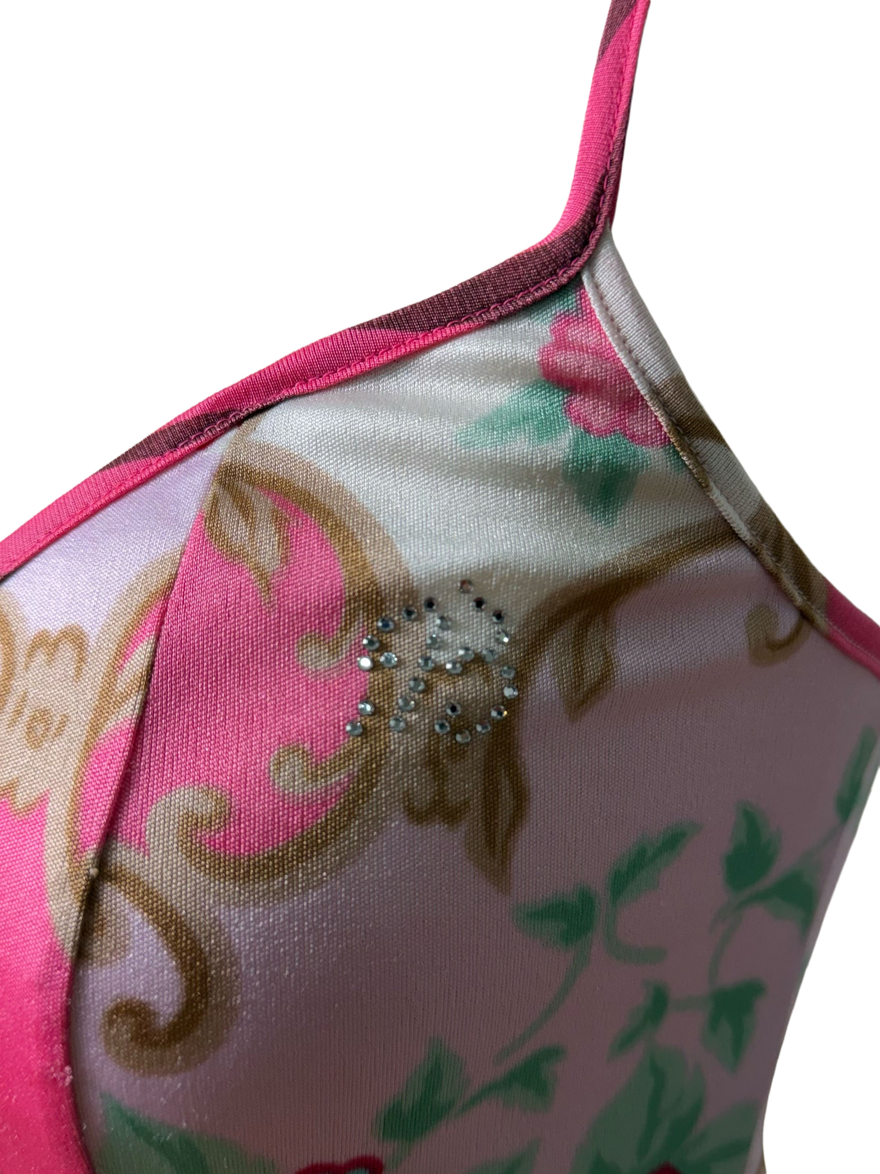 Blumarine Floral Print Midi Dress