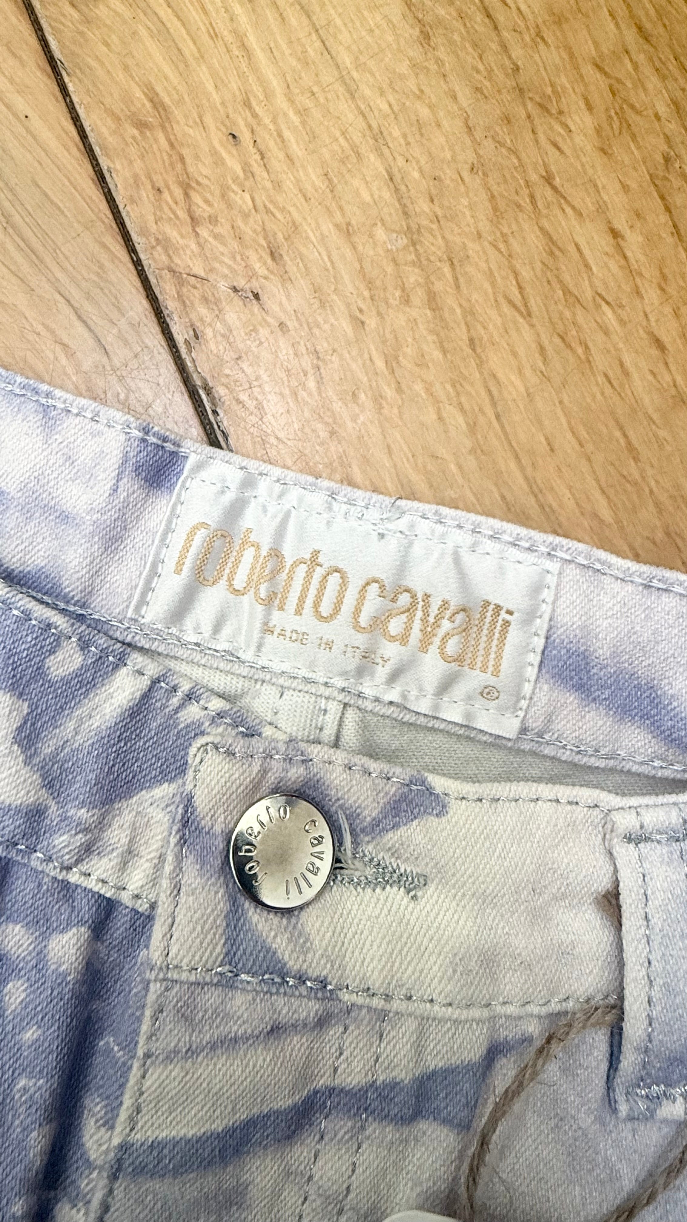 Roberto Cavalli SS 2000 Daisy Print Jeans