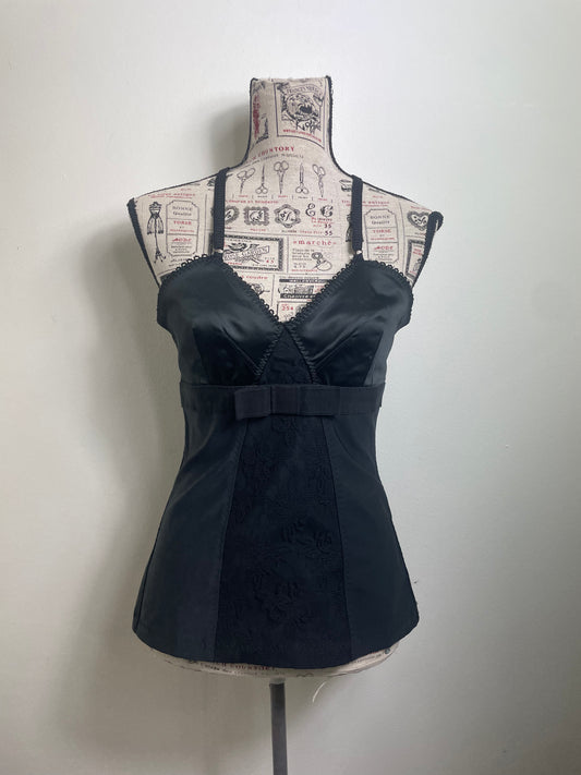 D&G Black Corset-Style Top