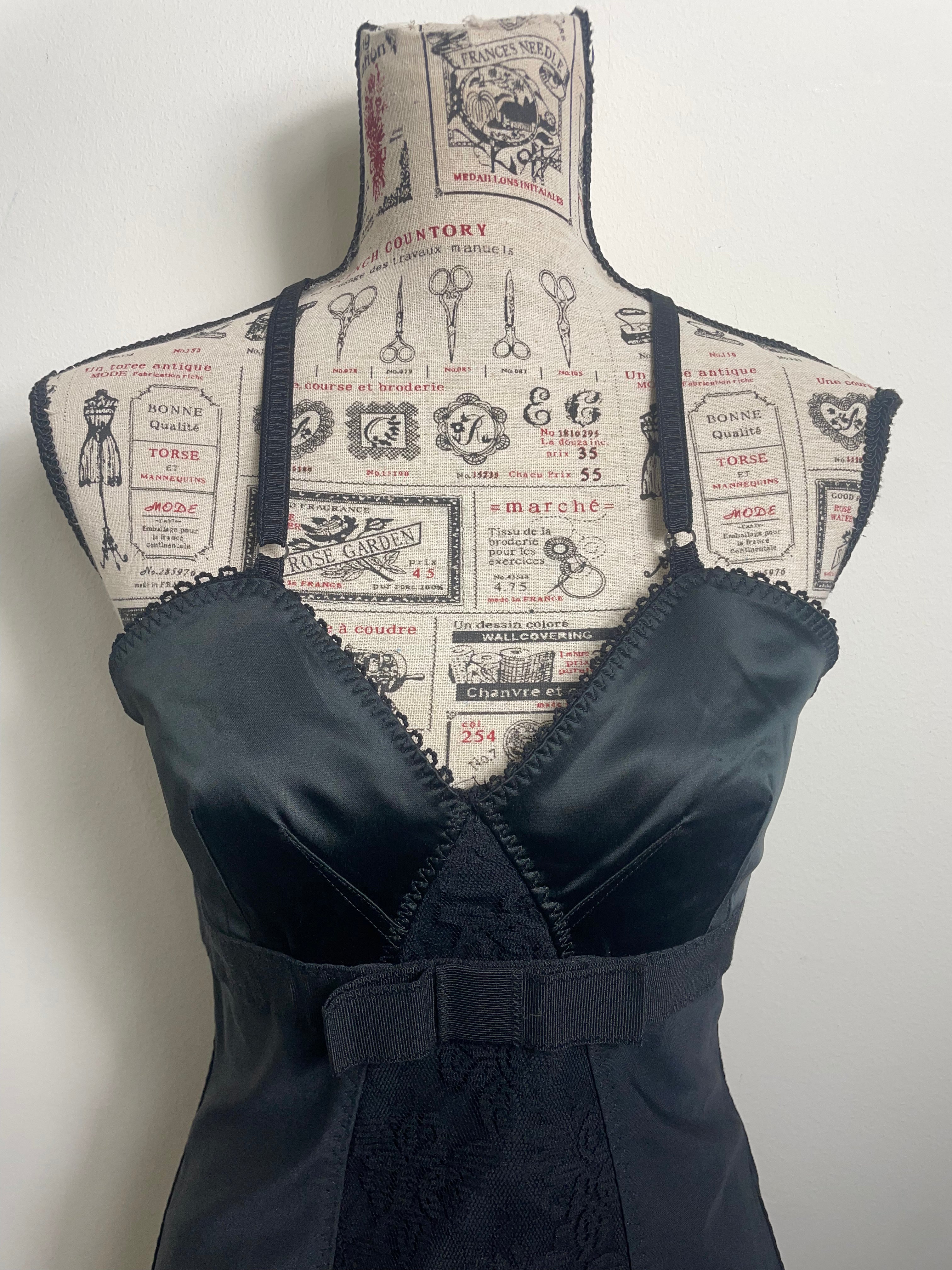 D&G Black Corset-Style Top