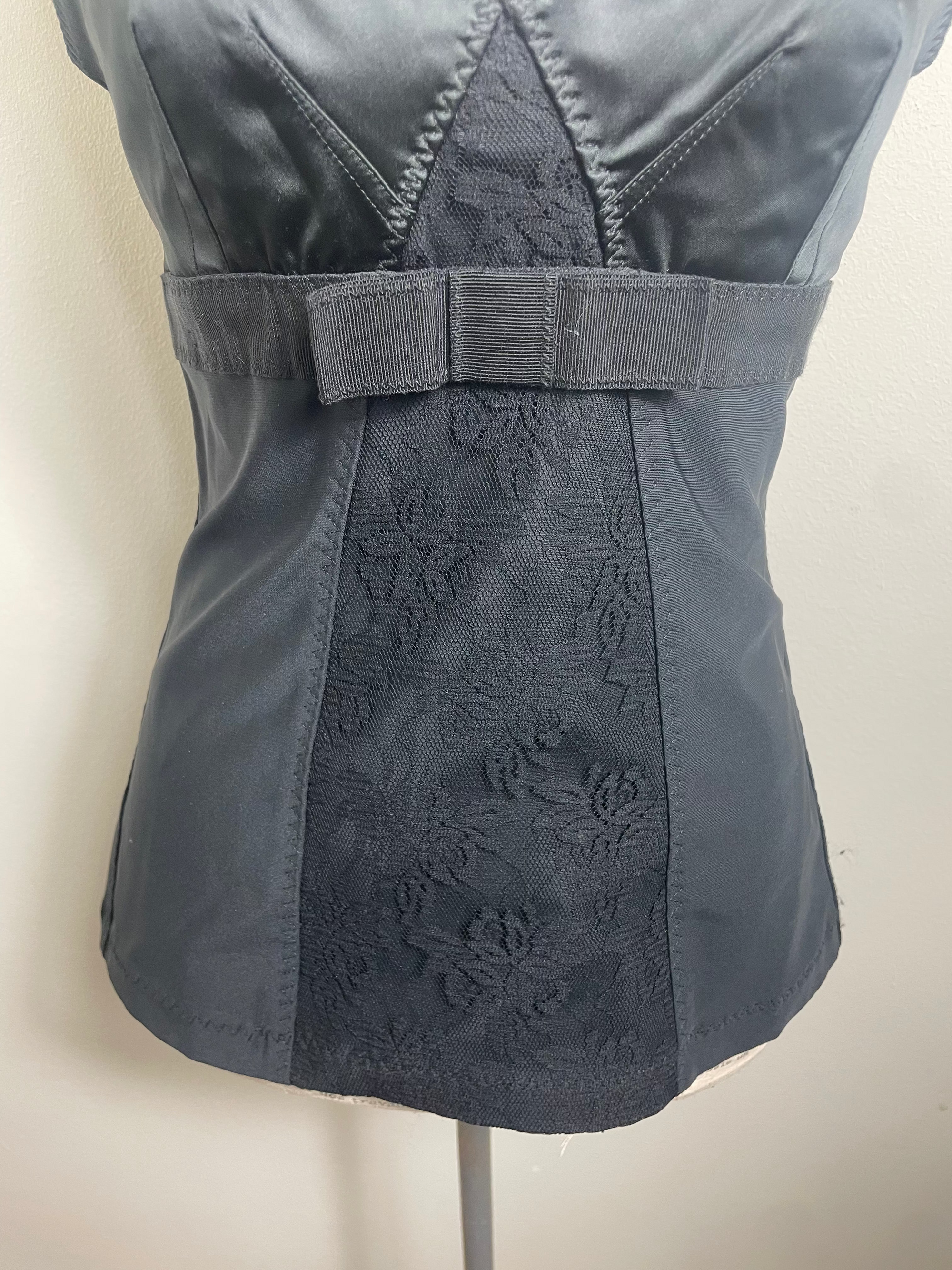 D&G Black Corset-Style Top