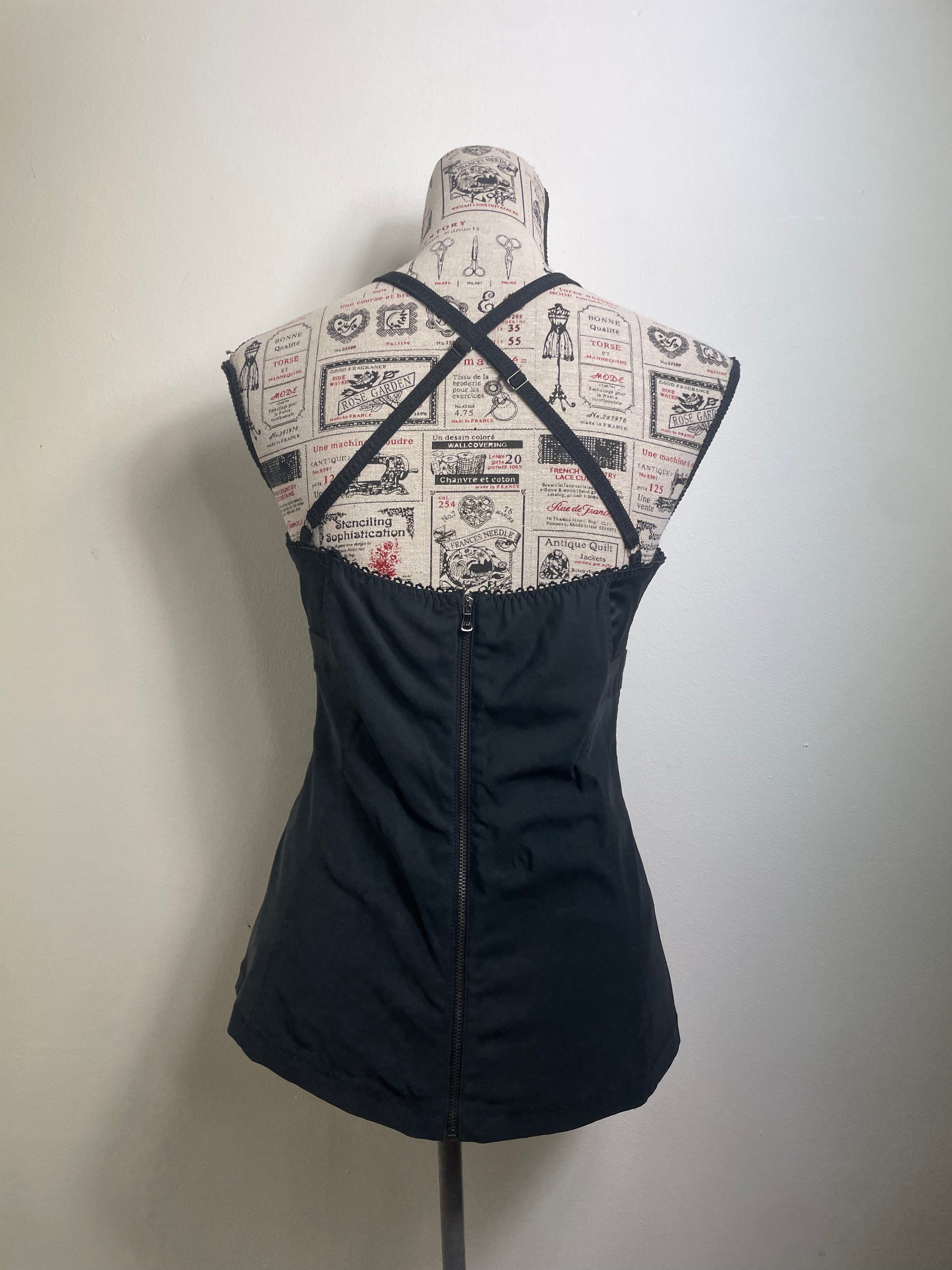 D&G Black Corset-Style Top