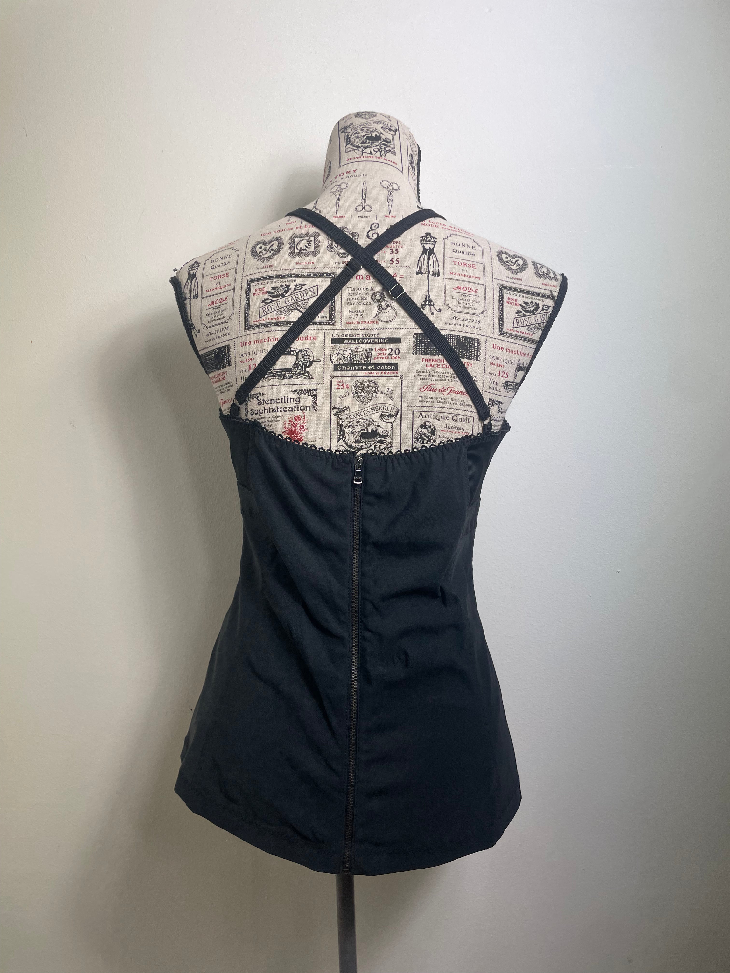 D&G Black Corset-Style Top