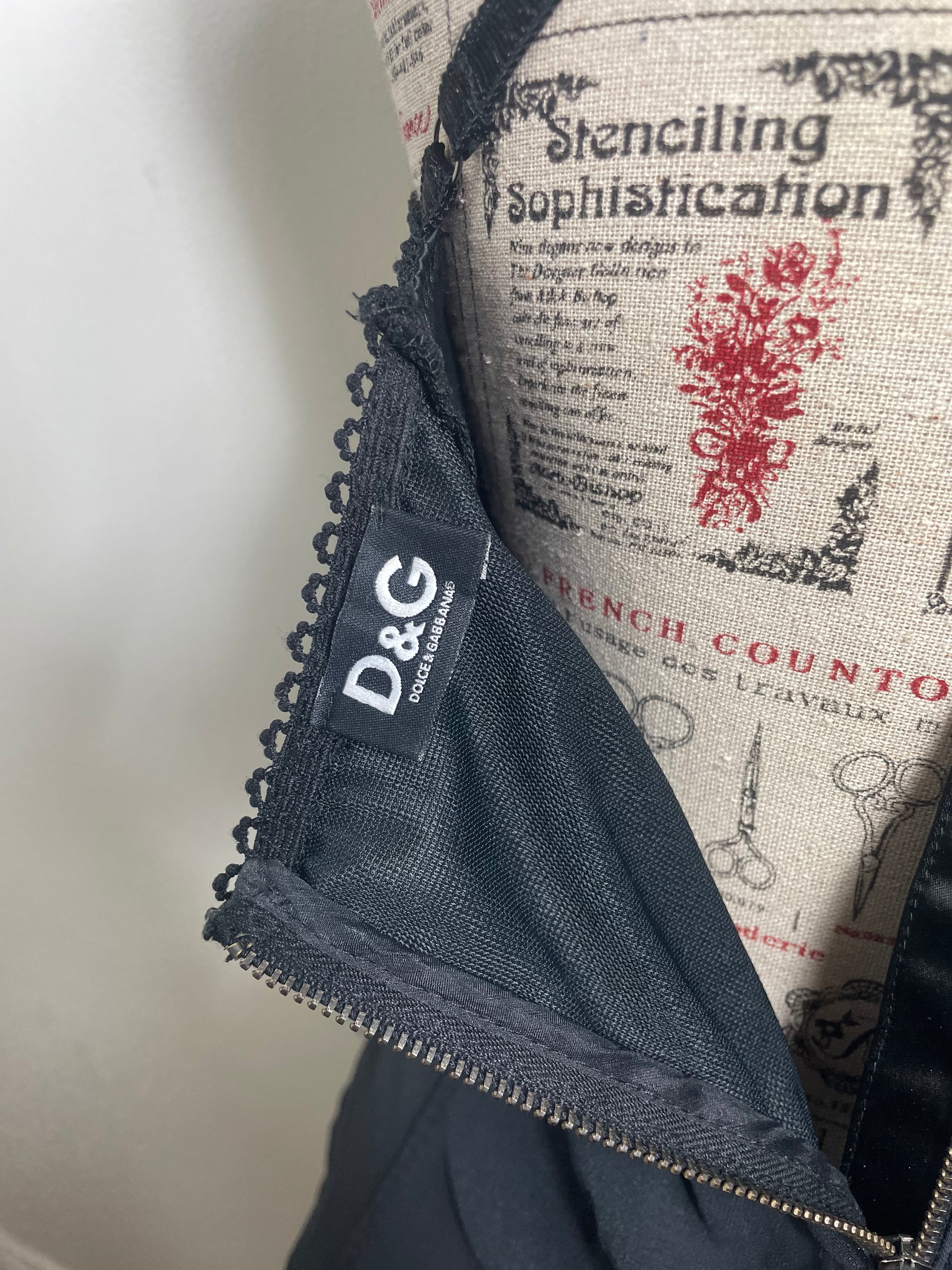 D&G Black Corset-Style Top