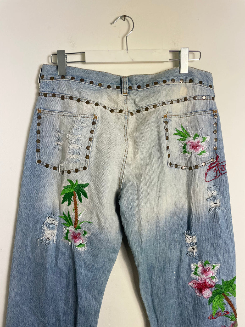 Dolce & Gabbana Spring 2005 Menswear Honolulu Embroidered Jeans