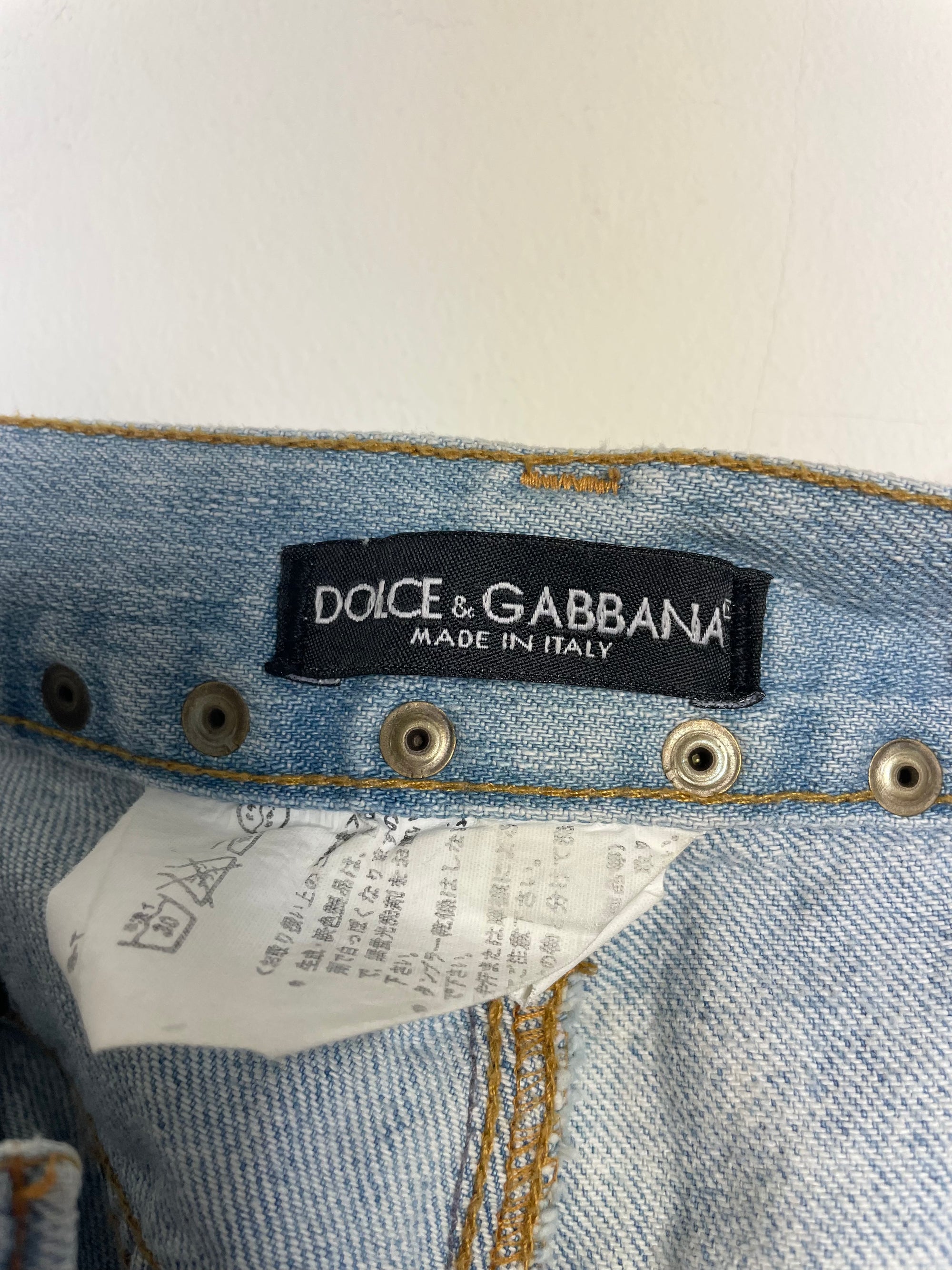 Dolce & Gabbana Spring 2005 Menswear Honolulu Embroidered Jeans