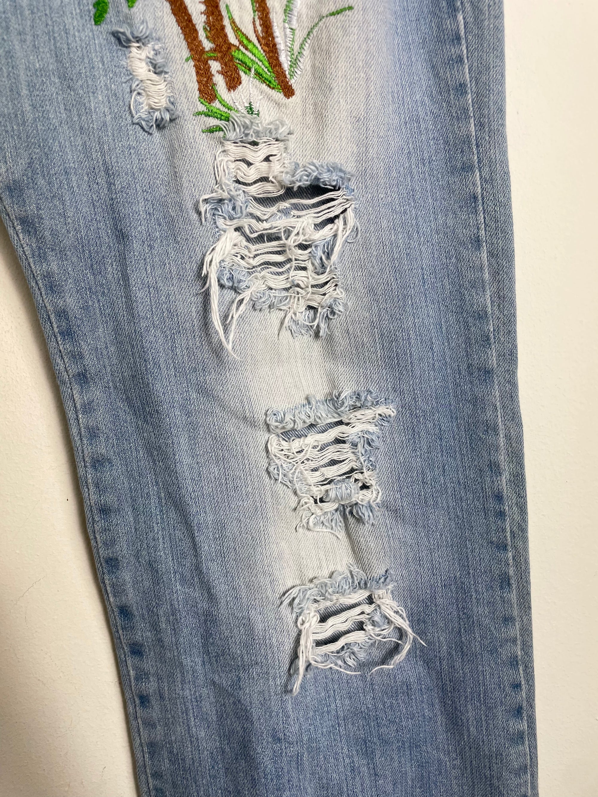 Dolce & Gabbana Spring 2005 Menswear Honolulu Embroidered Jeans