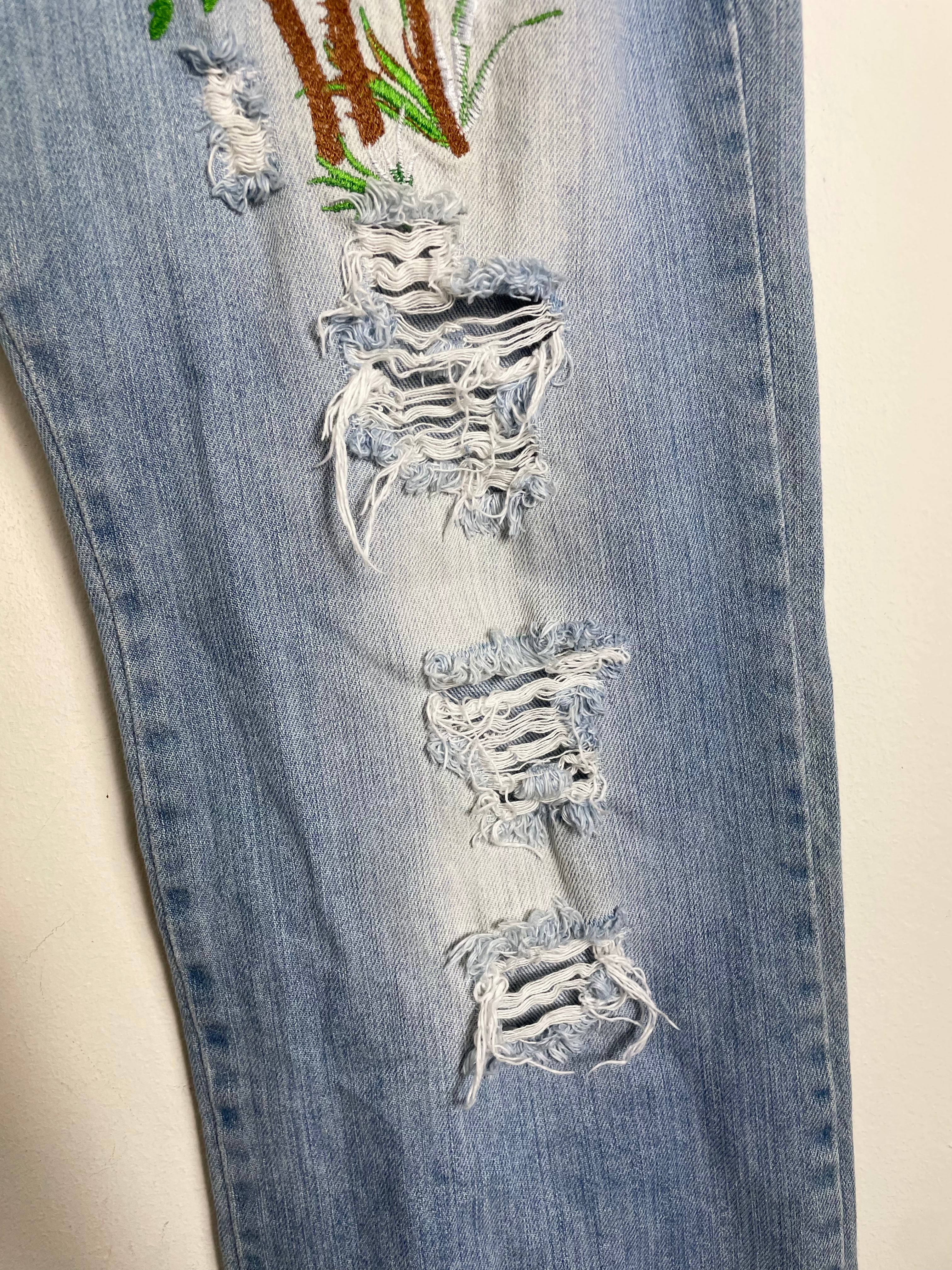 Dolce & Gabbana Spring 2005 Menswear Honolulu Embroidered Jeans