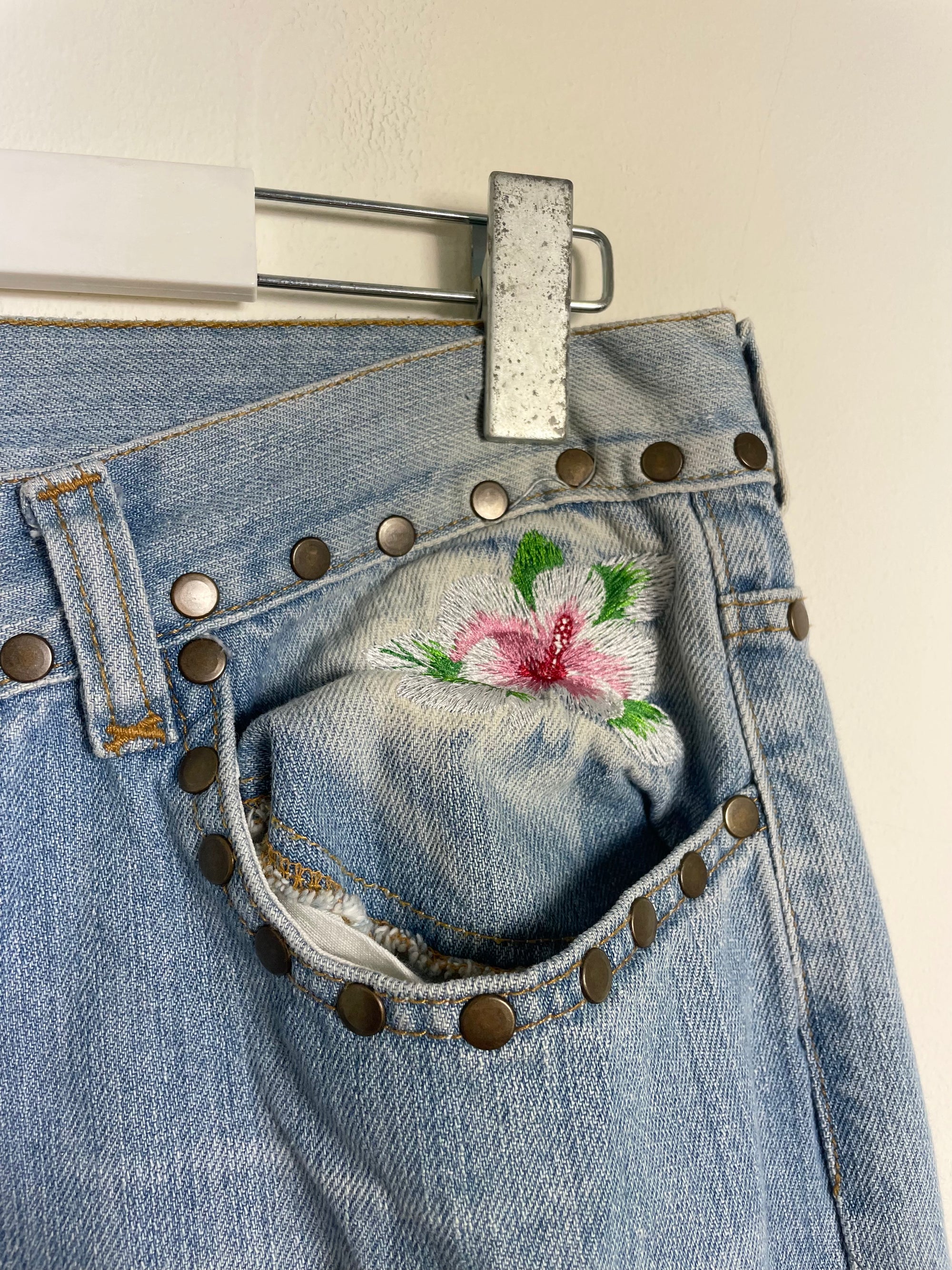Dolce & Gabbana Spring 2005 Menswear Honolulu Embroidered Jeans