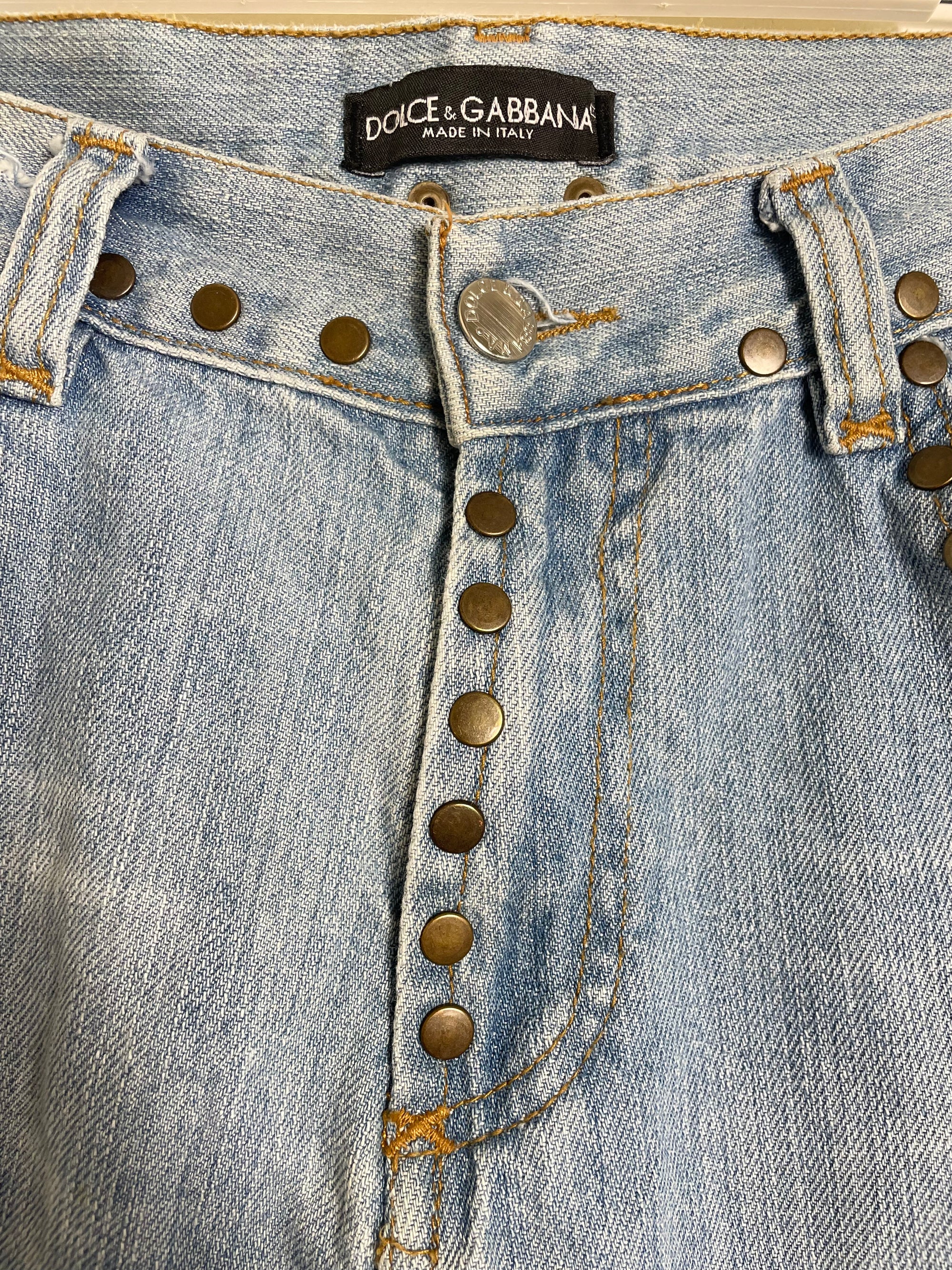 Dolce & Gabbana Spring 2005 Menswear Honolulu Embroidered Jeans
